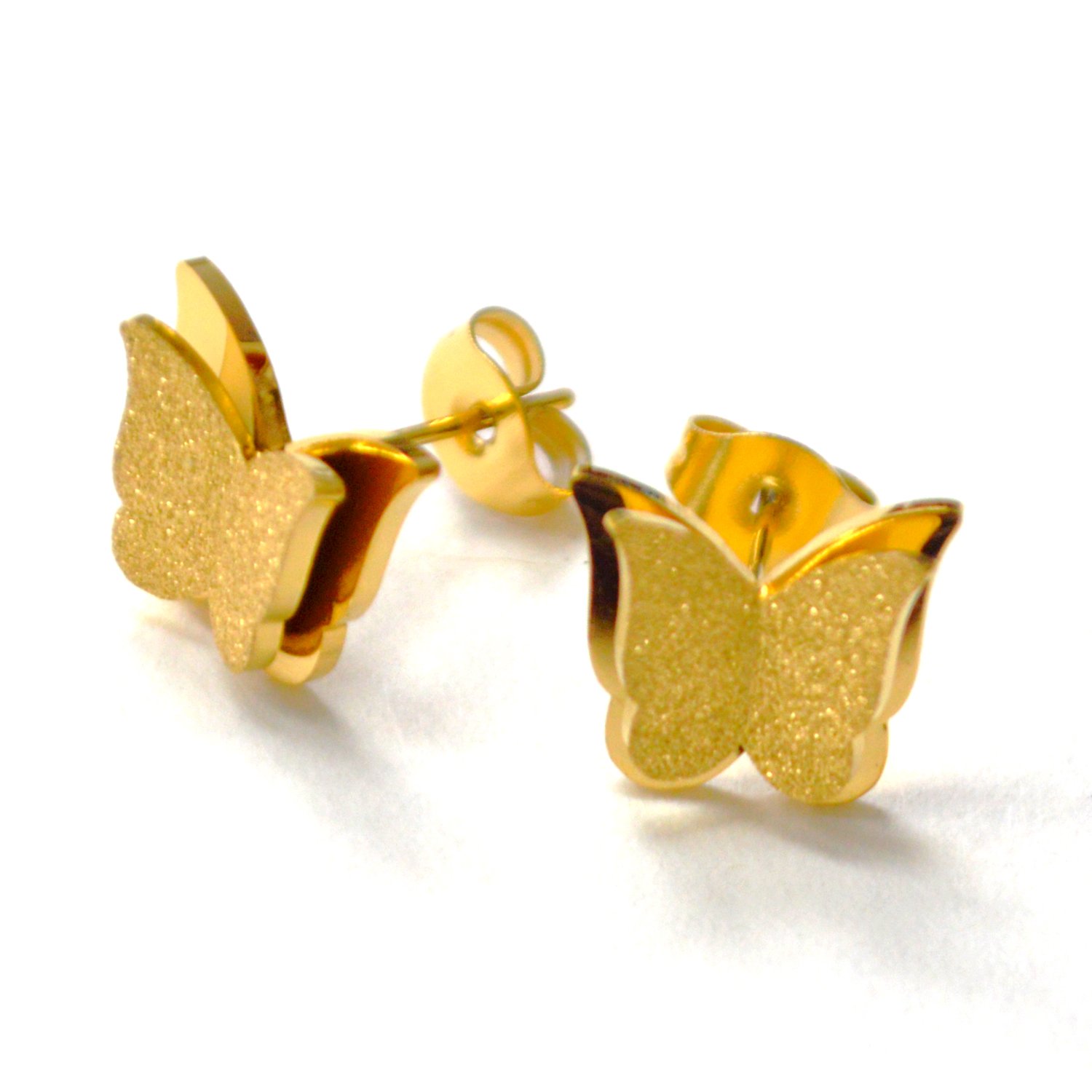 Butterfly Gold Plated Earrings 83-879G-1