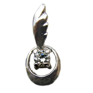 CZ Stone Pendant Sterling Silver 562070