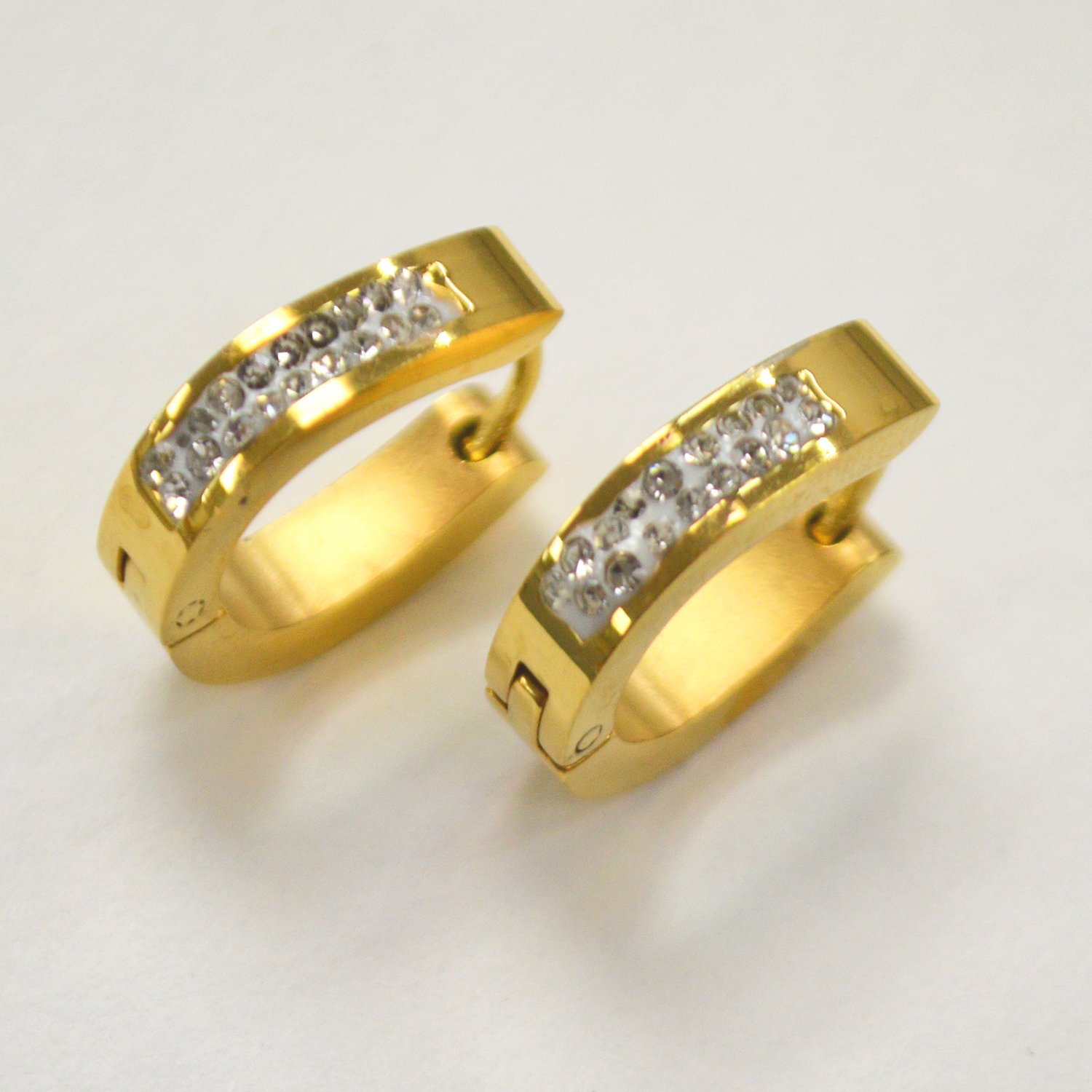 Gold Plated Huggies Earrings 83-450G