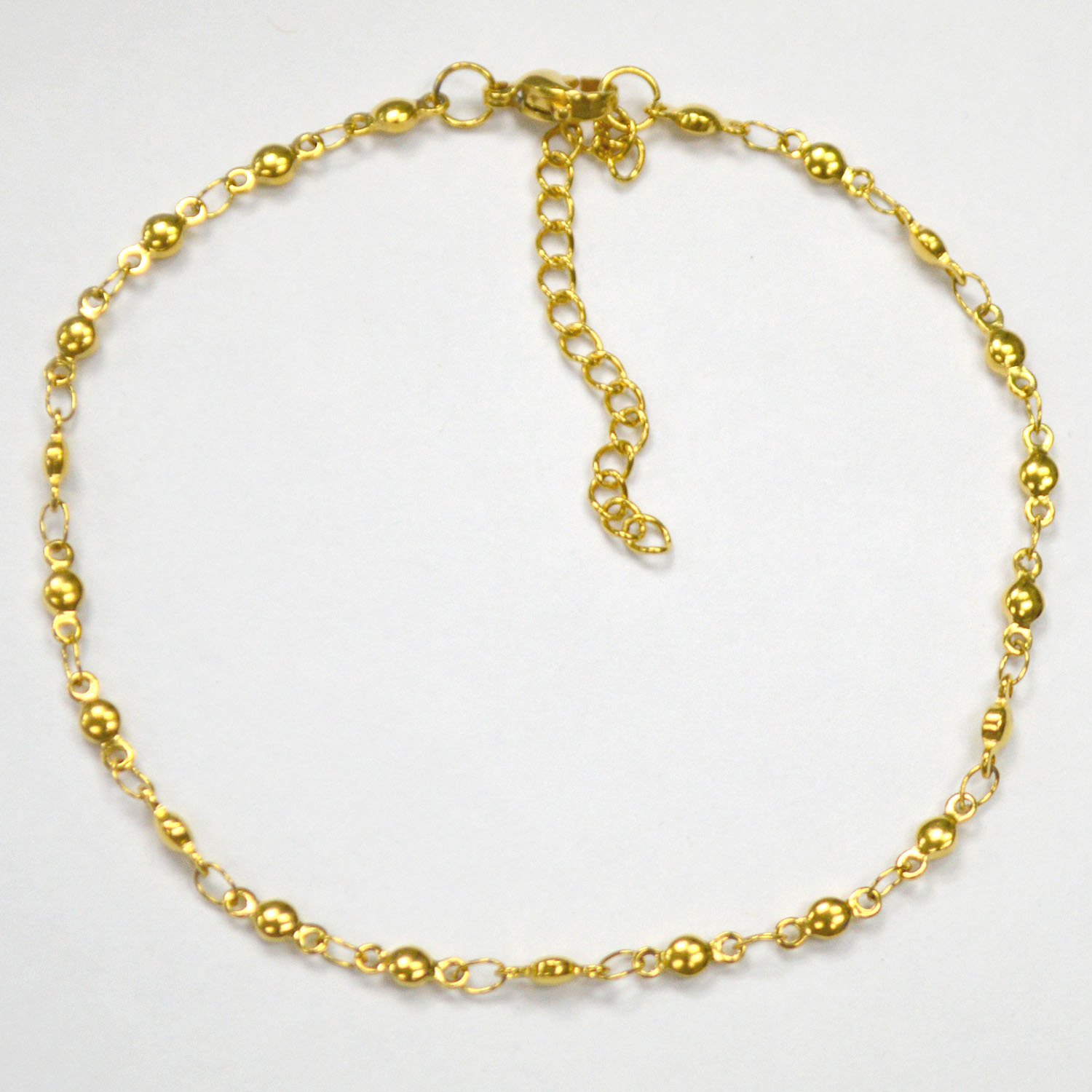 Bead Gold Plated Anklet 82-149G