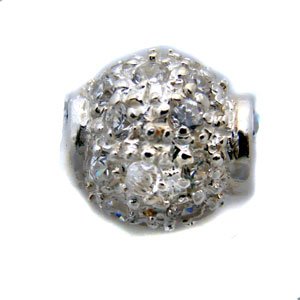 CZ Stone Pendant Sterling Silver 562089