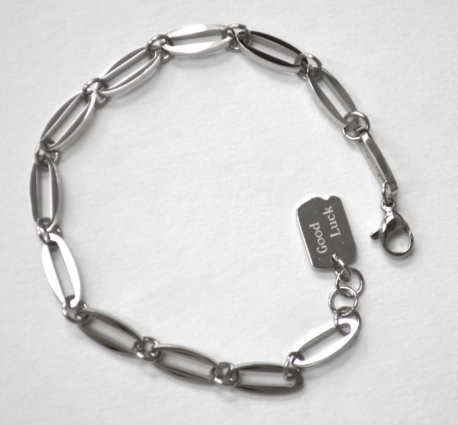 Ro Paper Clip Stainless Steel Bracelet 84-1853S