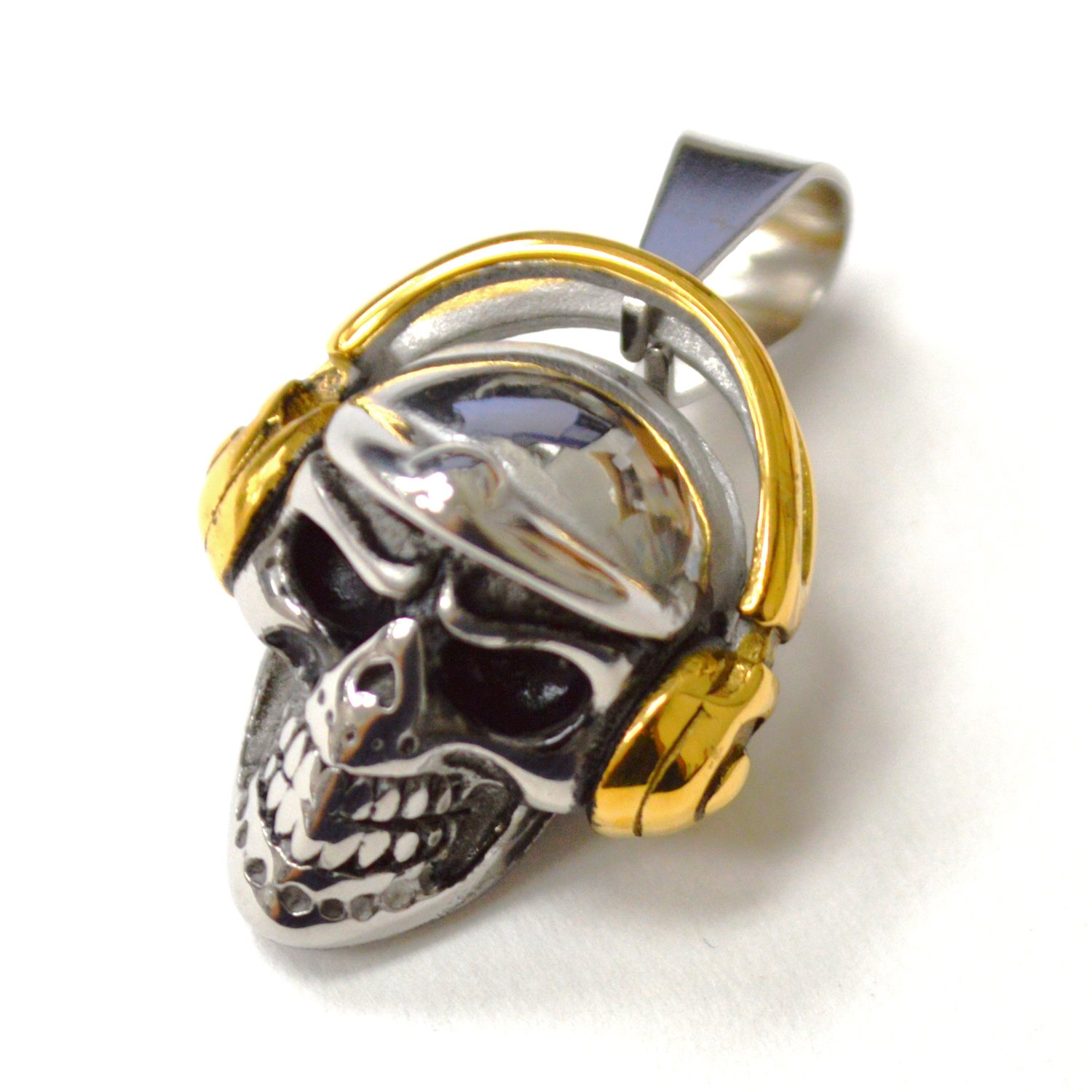 Skull Head 2 Tone Gold Pendant 86-2565-2T