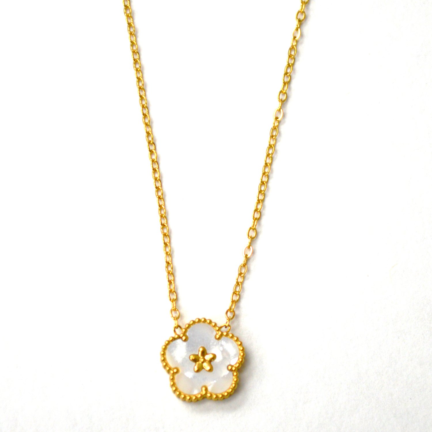 Designer's Inspired Gold IP Plated Necklace 85-303G MOP