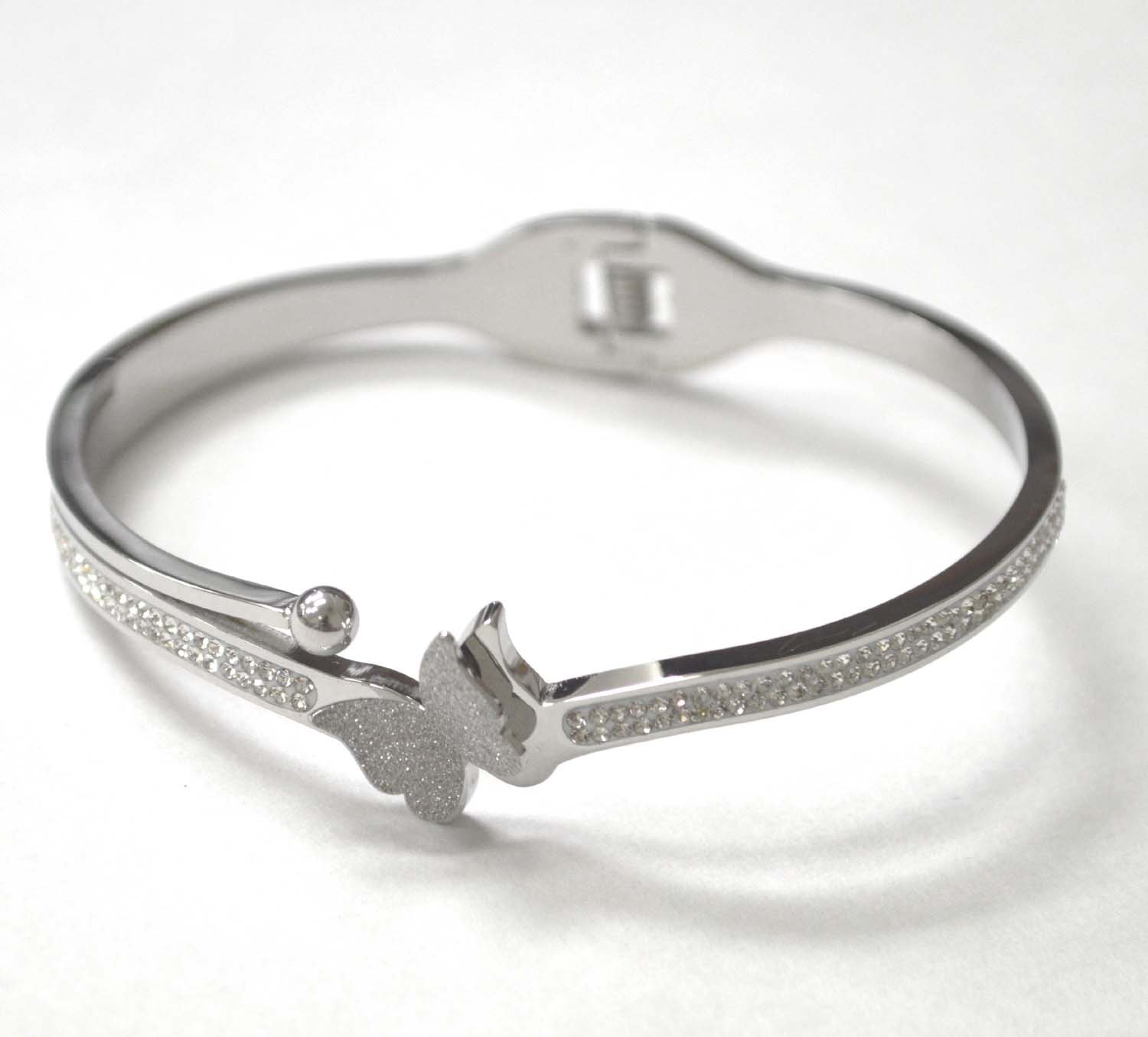 Butterfly Stainless Steel Bangle 84-1852S