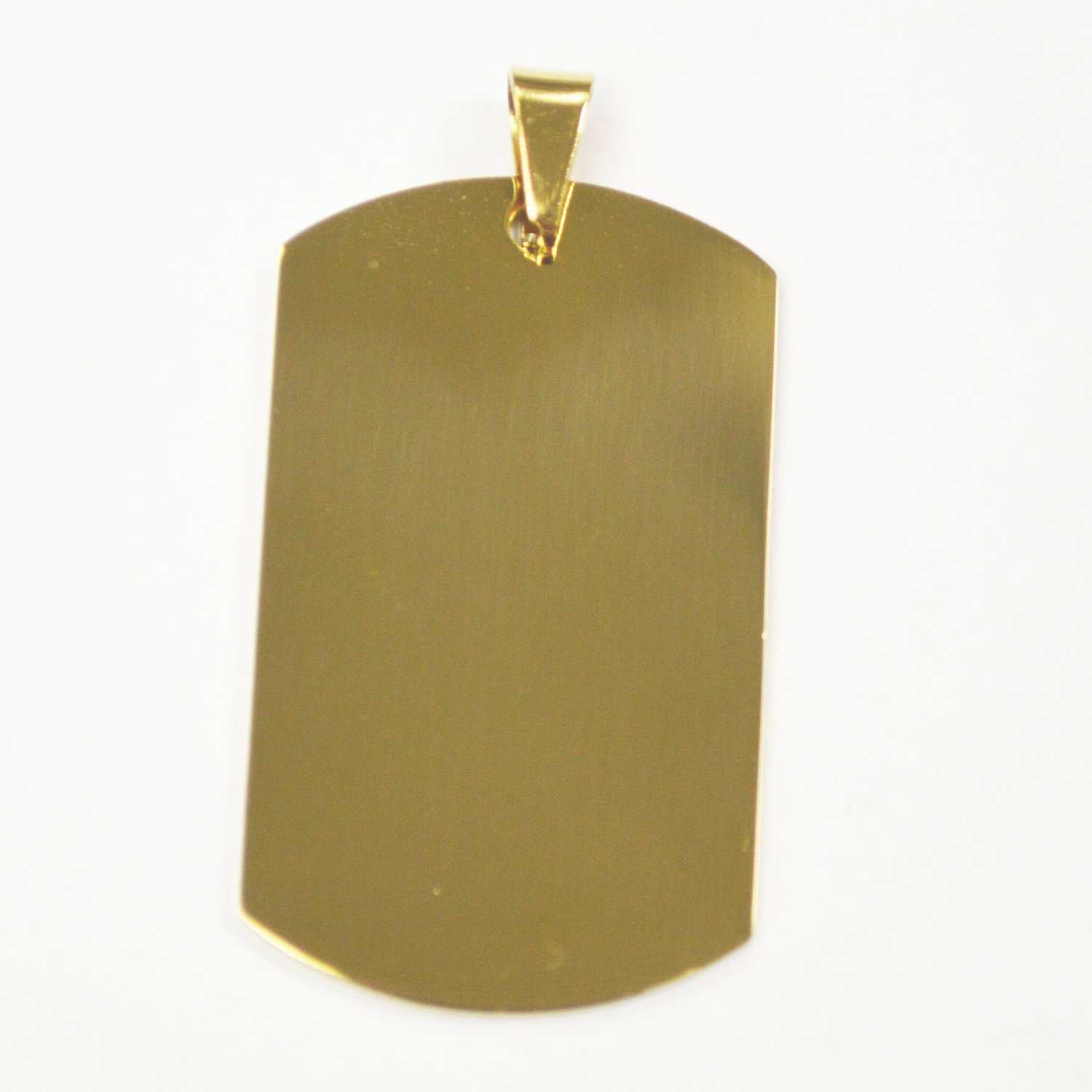 Gold IP Plated Dog Tag Pendant 86-563G