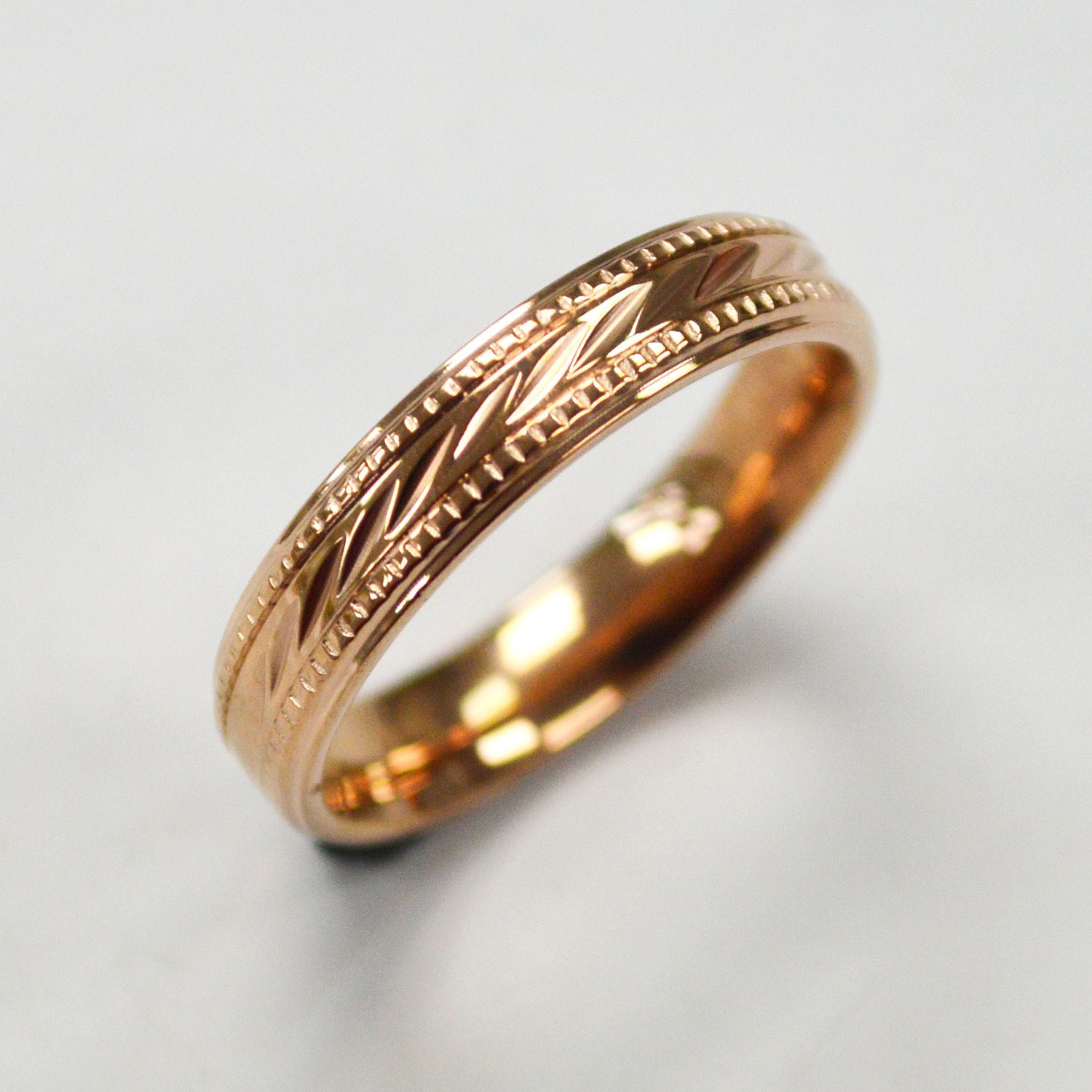 Rose Gold Plated Design Ring 81-1344