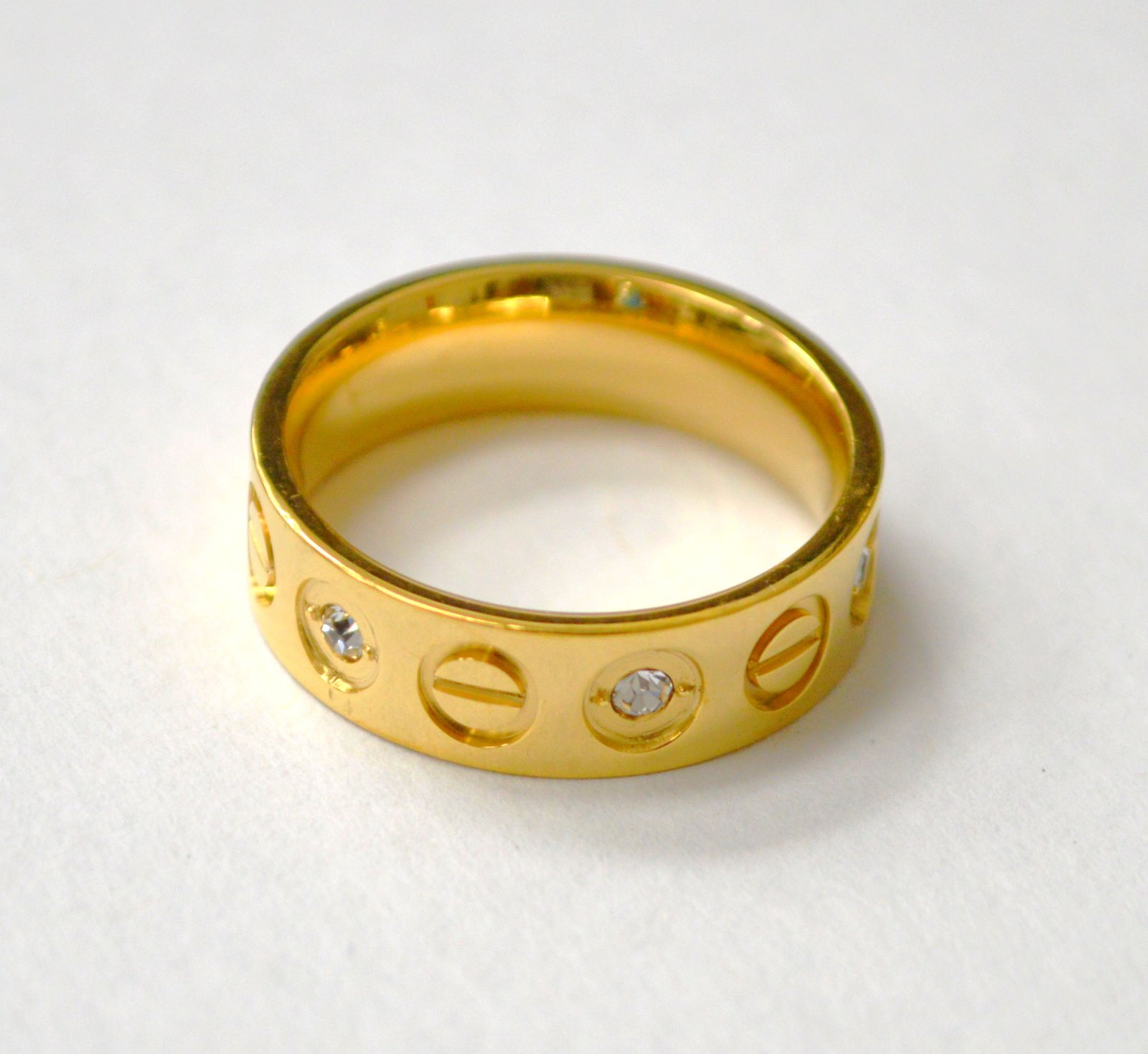 Designer Inspired Gold IP Plated Ring 81-1606G
