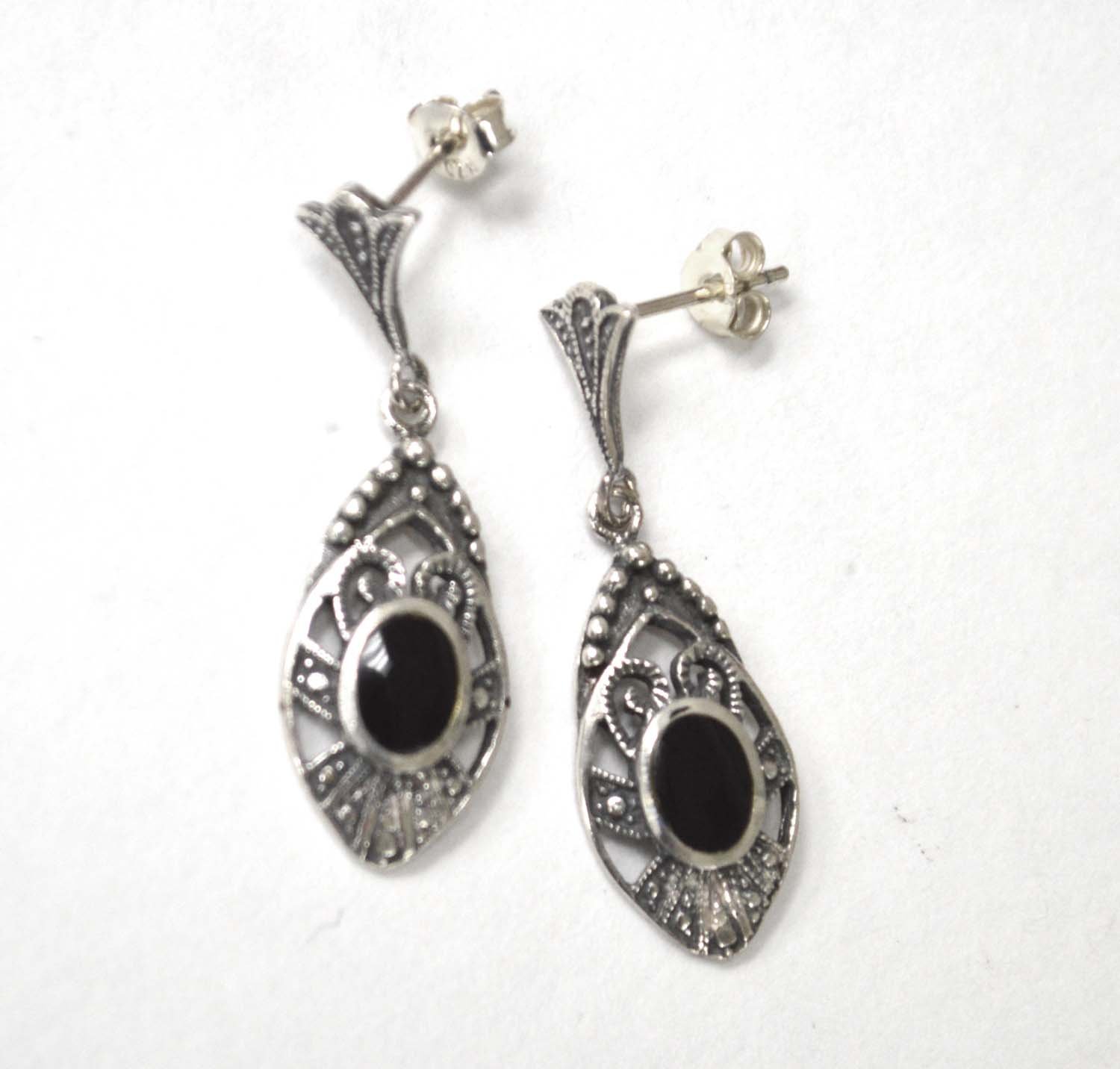 Sterling Silver Stone Earrings 53-5277