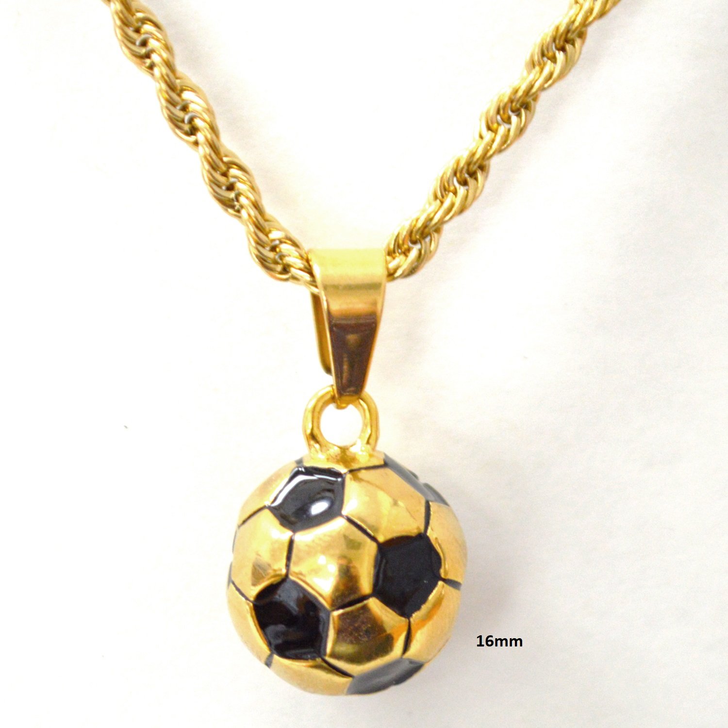 Soccer Ball Gold IP Plated Pendant 86-1937G-L