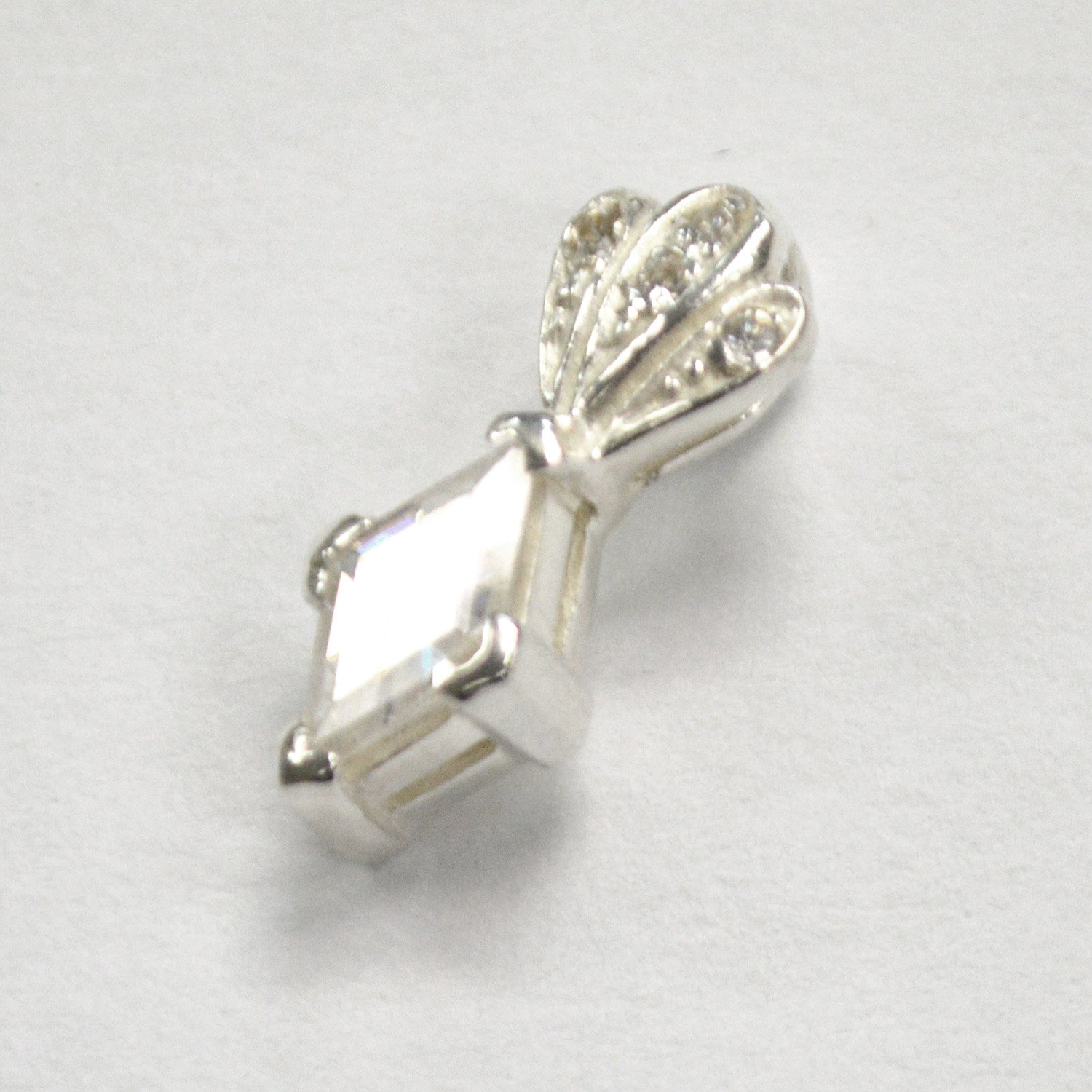 CZ Stone Pendant Sterling Silver 562024