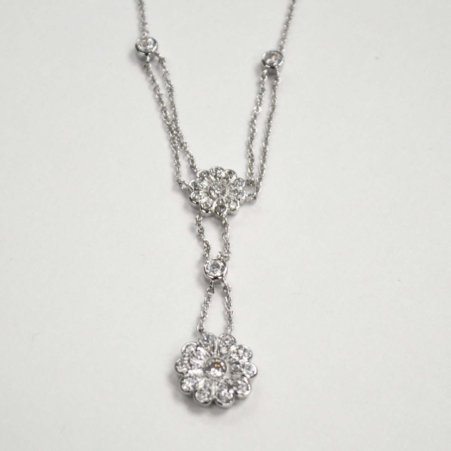 Designer Inspired Sterling Silver Necklace 55-1014