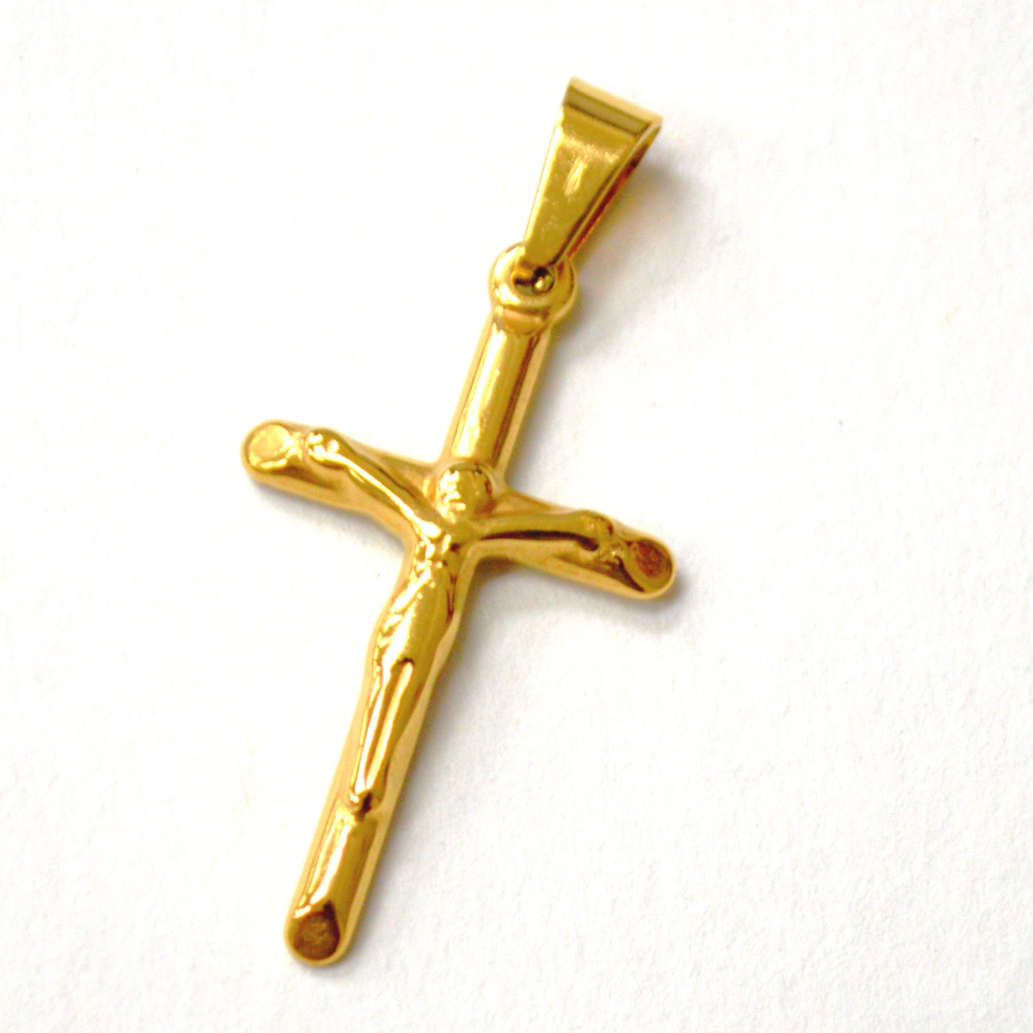 Crucifix Gold Plated Pendant  86-2272G-1