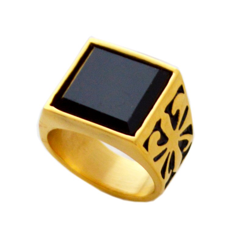 SQUARE ONYX RING