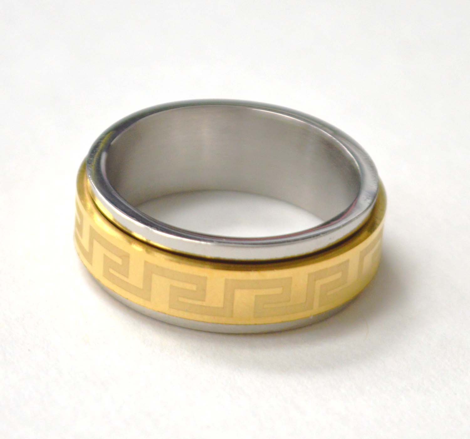 Spinner 2 Tone Gold Plated Ring 81-1590G