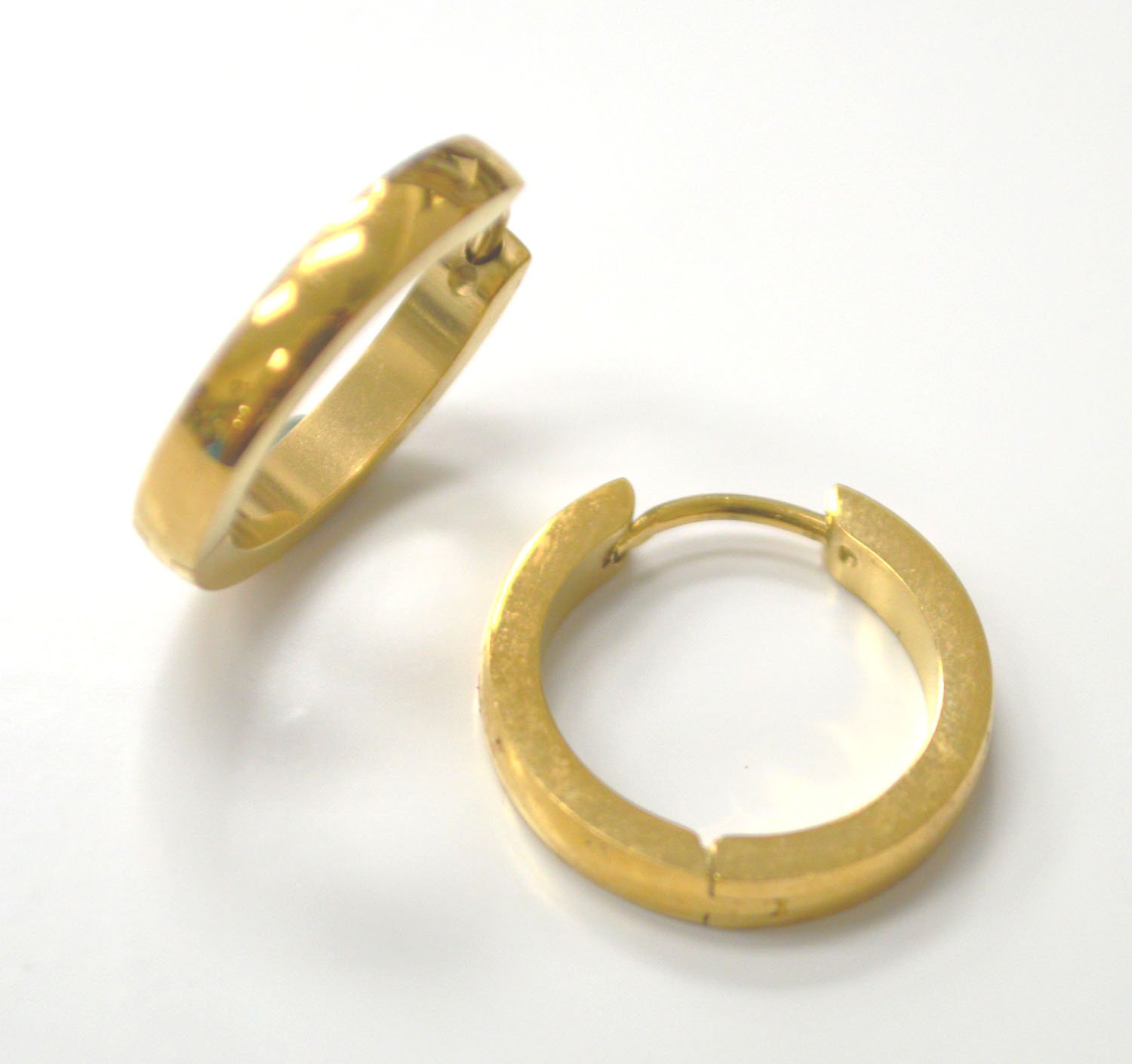 Gold IP Plated Huggies Earrings 83-671G-18