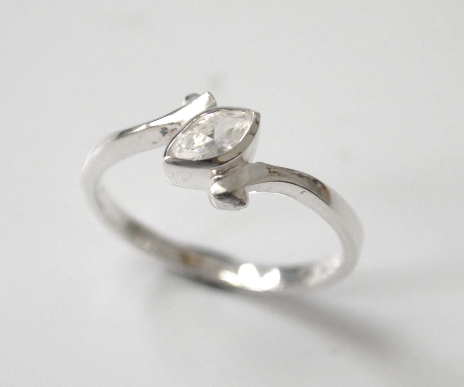 CZ Stone Ring Sterling Silver  51-2100