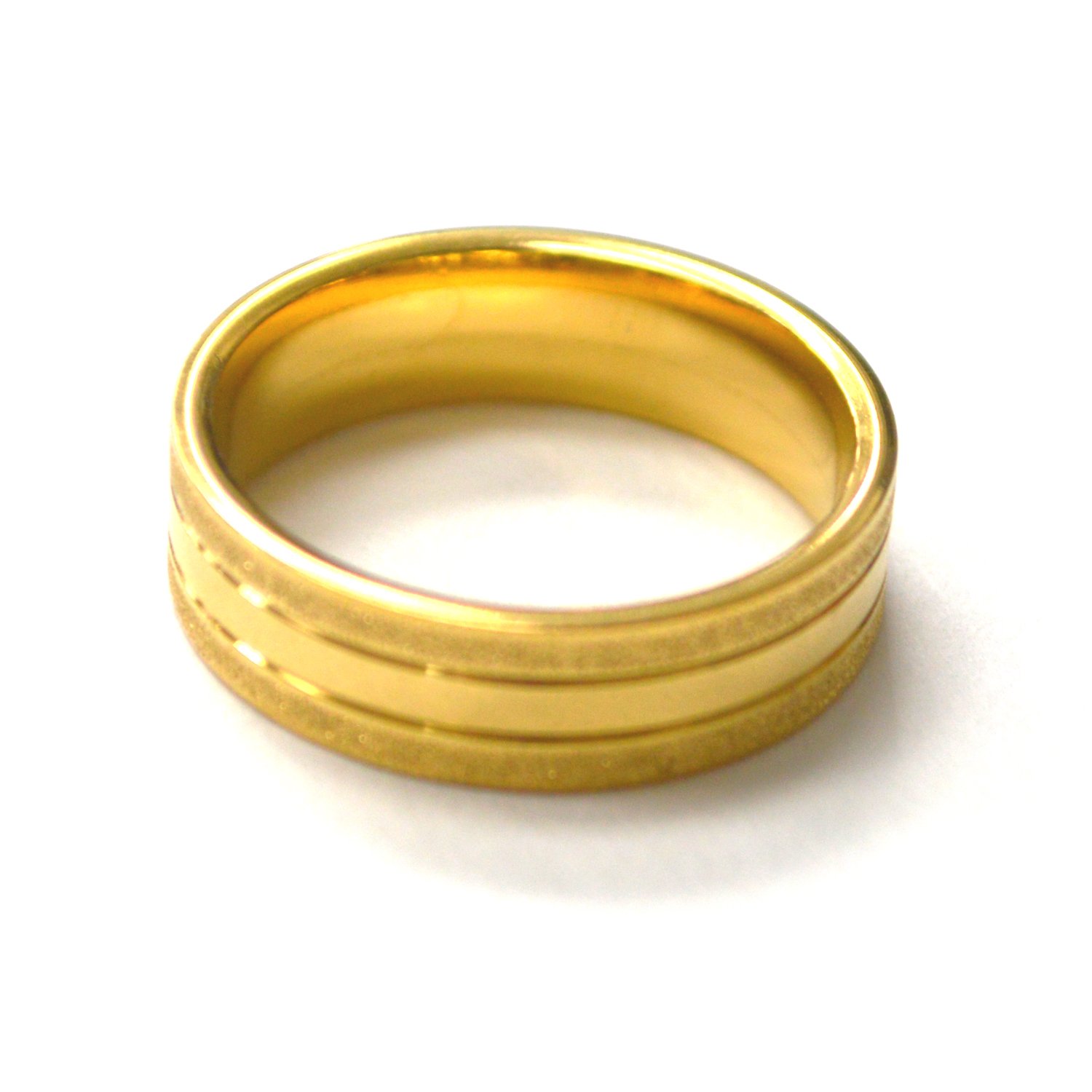 Shimmer Finished Gold IP Plated Ring 81-1722G