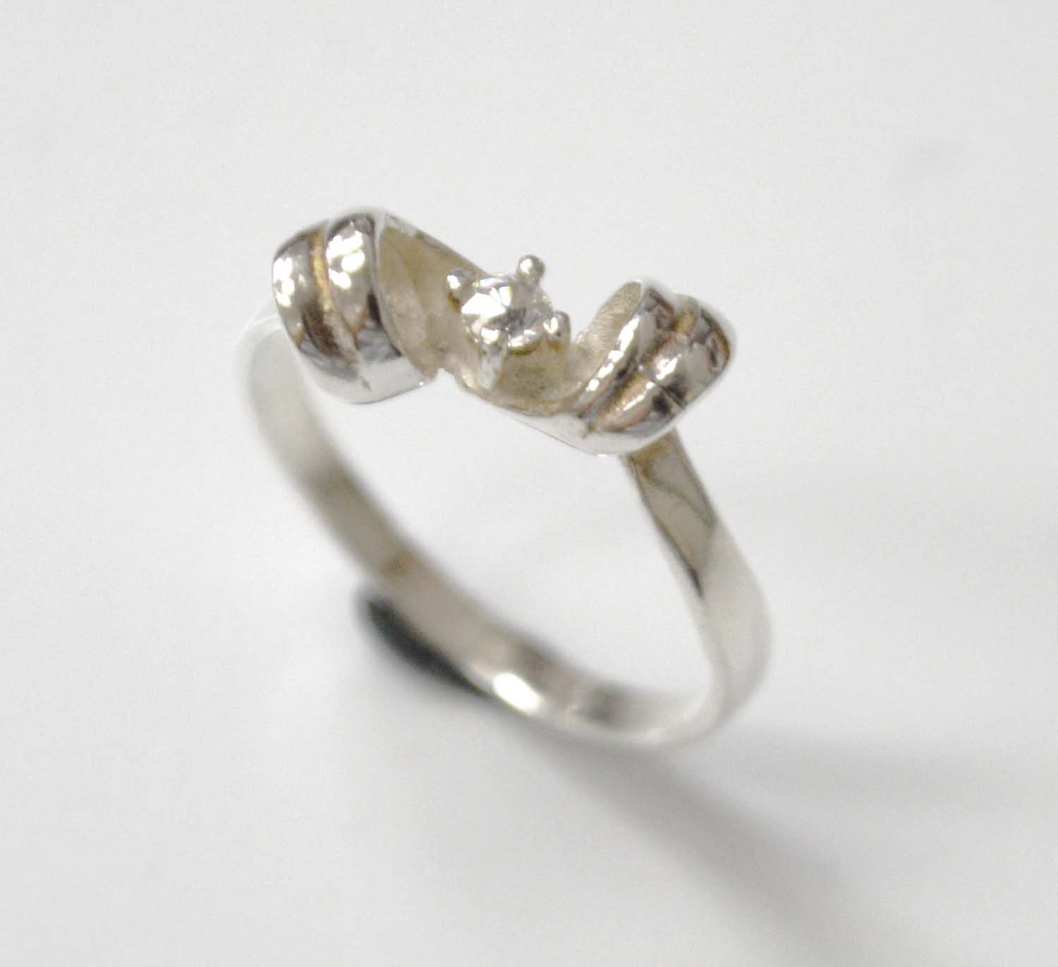 CZ Stone Ring Sterling Silver 51-2101