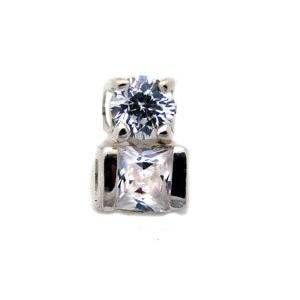 CZ Stone Pendant Sterling Silver 562103
