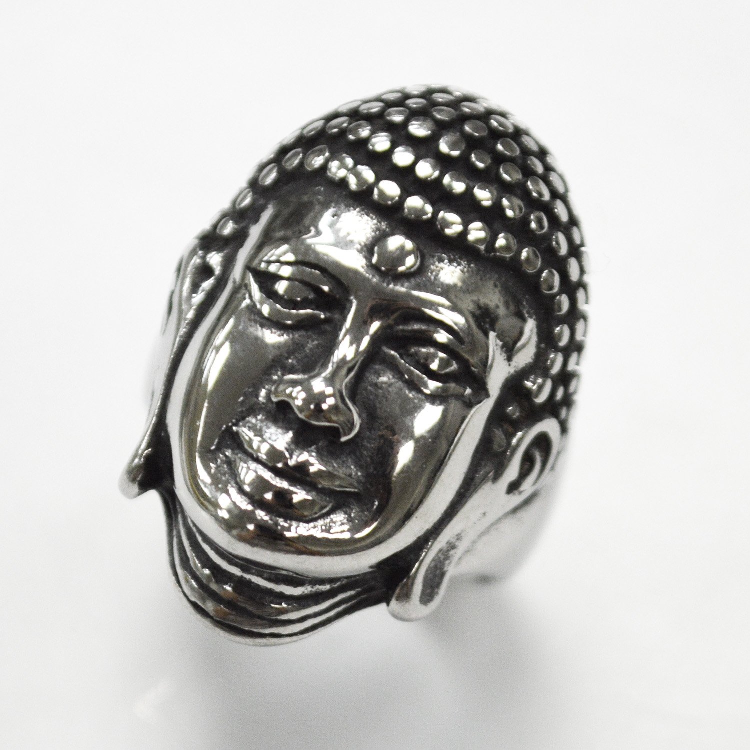 Buddha Face Stainless Steel Ring 81-1361