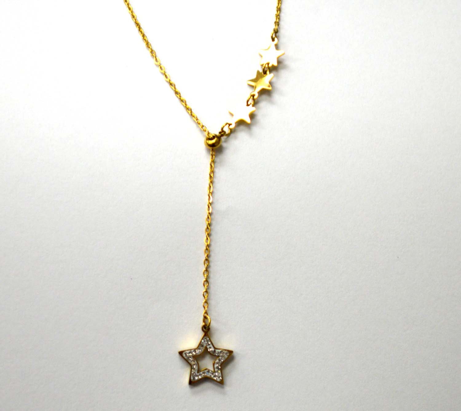 Stars Gold IP Plated Necklace 85-265G