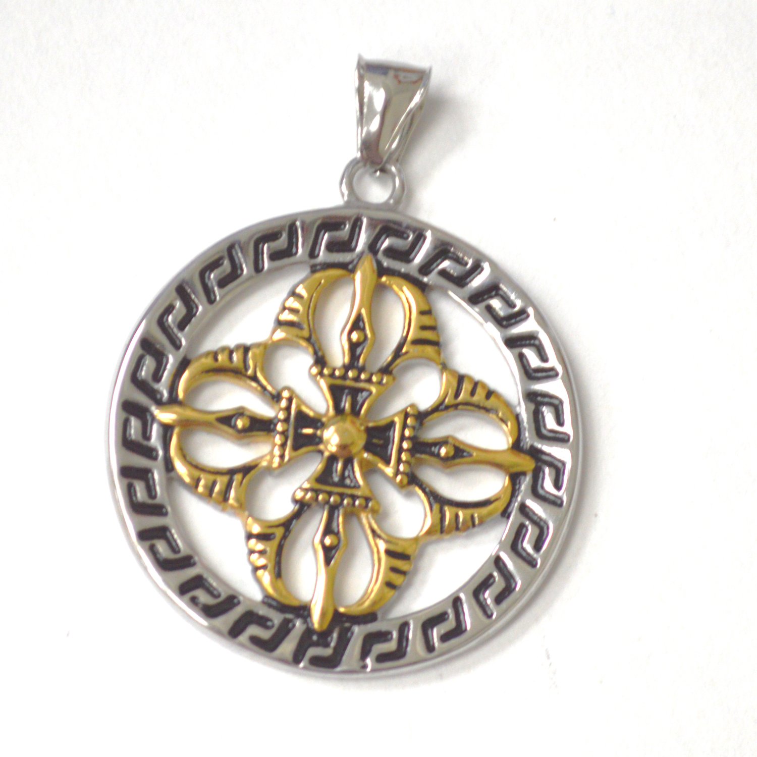 Celtic Cross 2 Tone Gold Pendant 86-3080-2T
