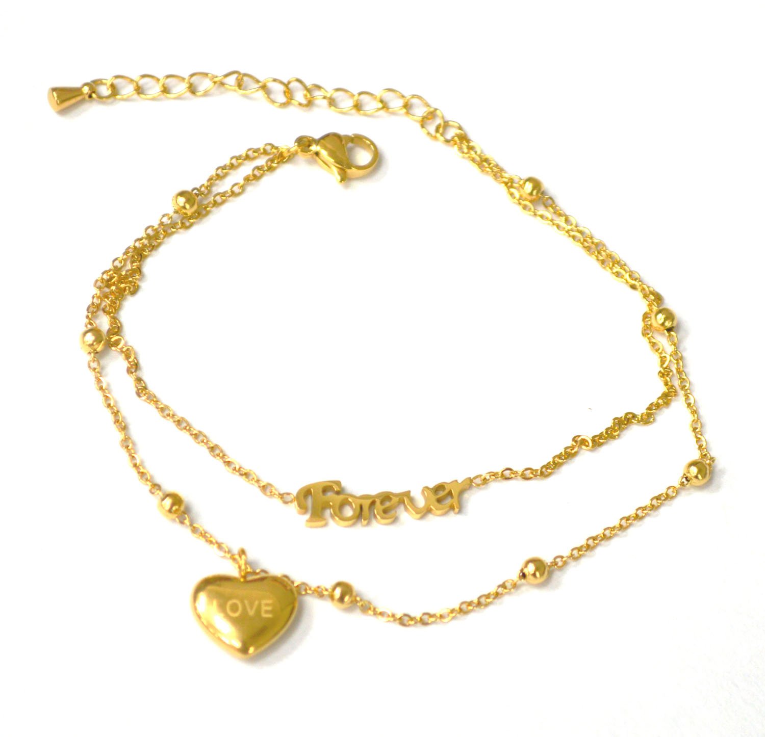 FOREVER Heart Gold IP Plated Link 82-237G