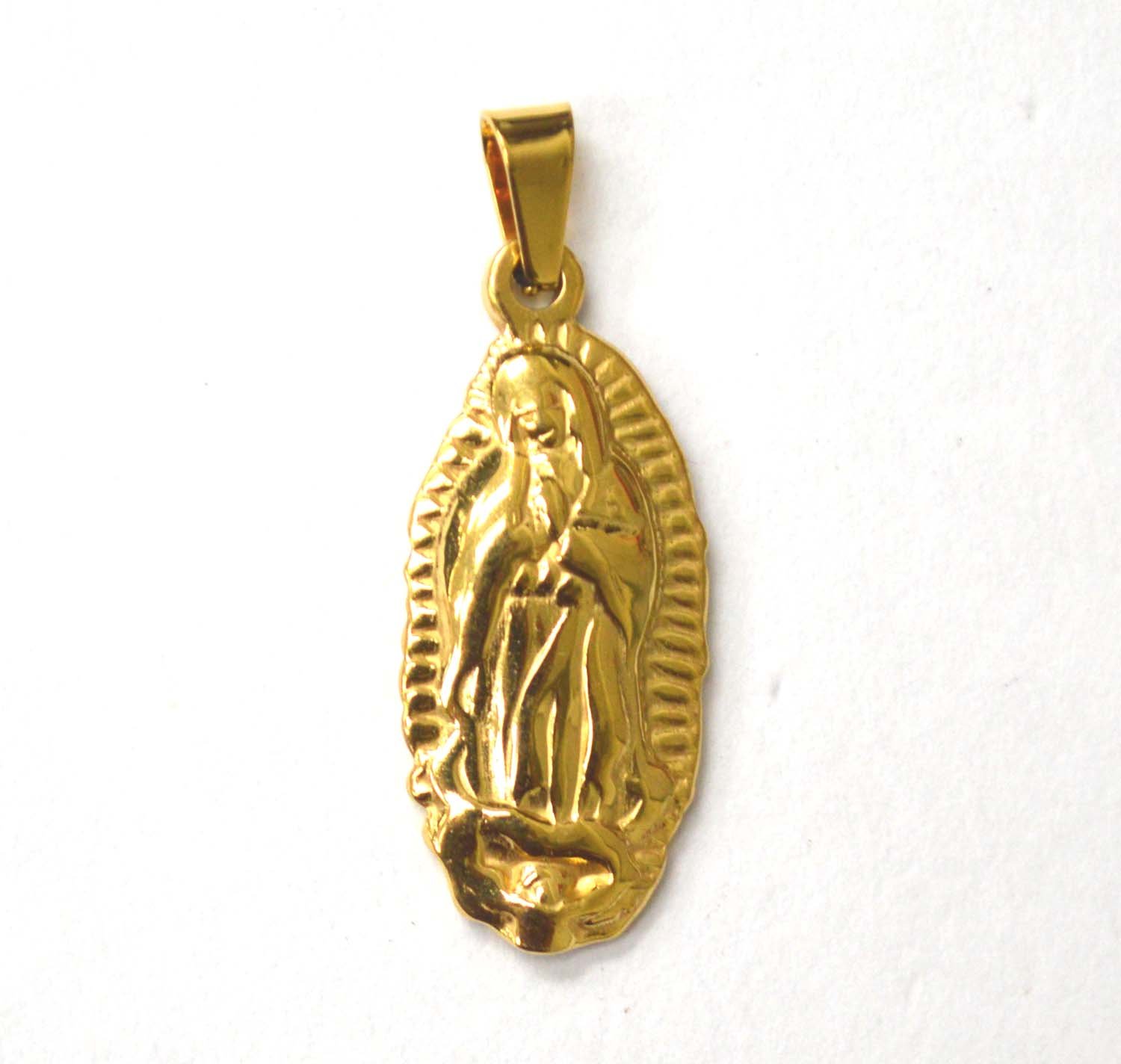 Nuestra Sn Guadalupe Gold Plated Pendant 86-2511G