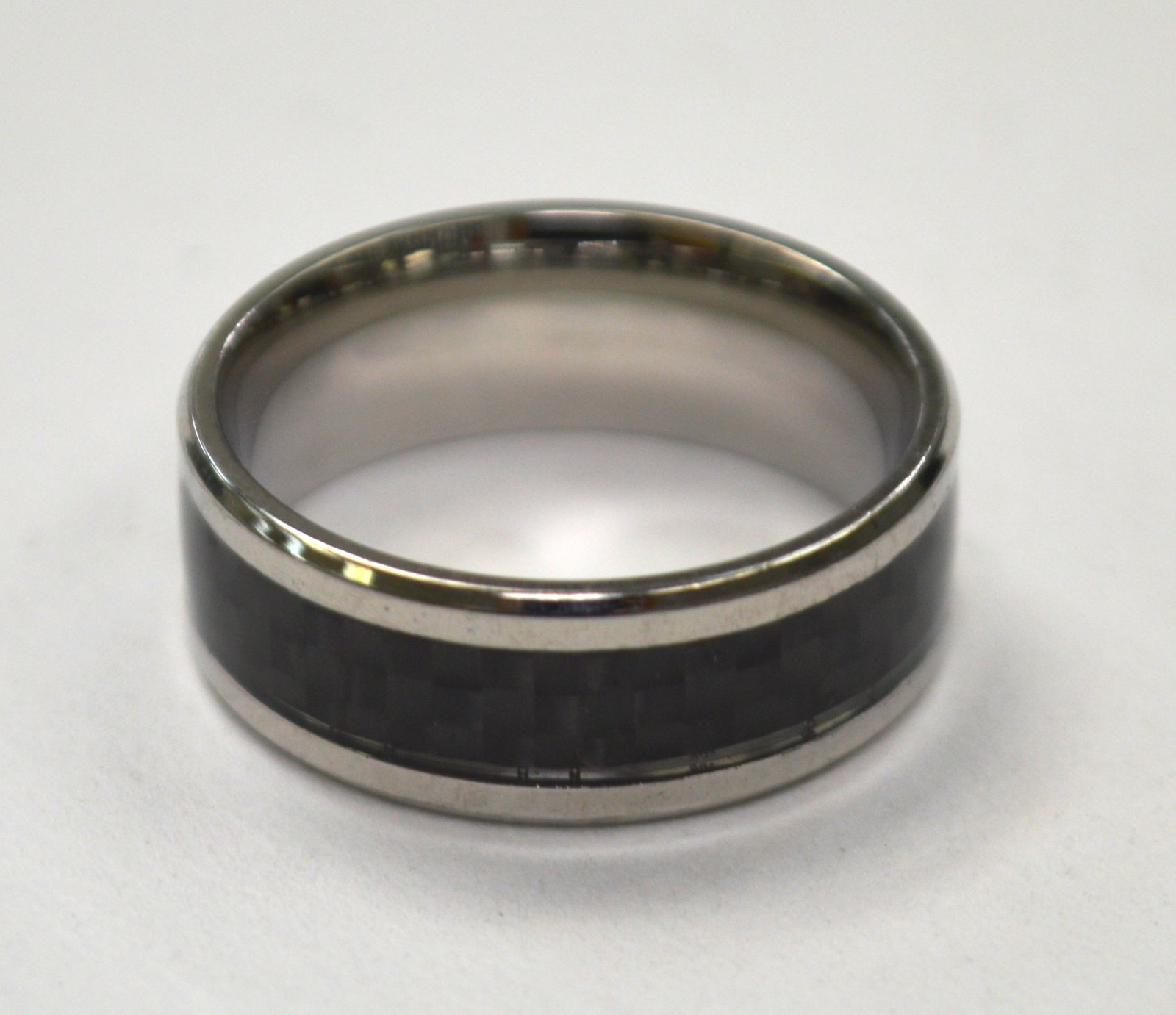 Checkered Design Stainless Steel Ring 81-1420S