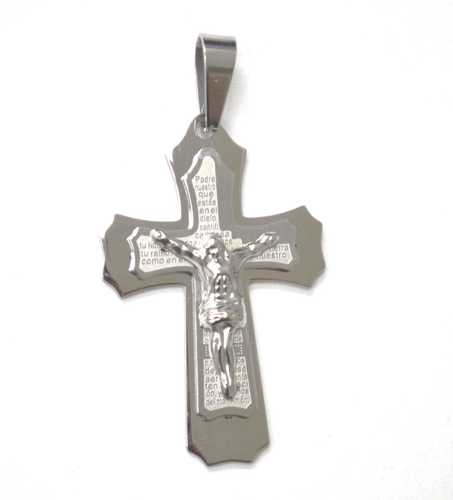 Crucifix Cross Stainless Steel Pendant 86-2855S