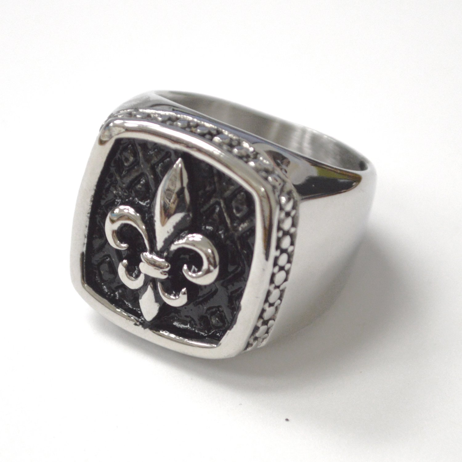 Fleur De Lis Stainless Steel Ring 81-1817