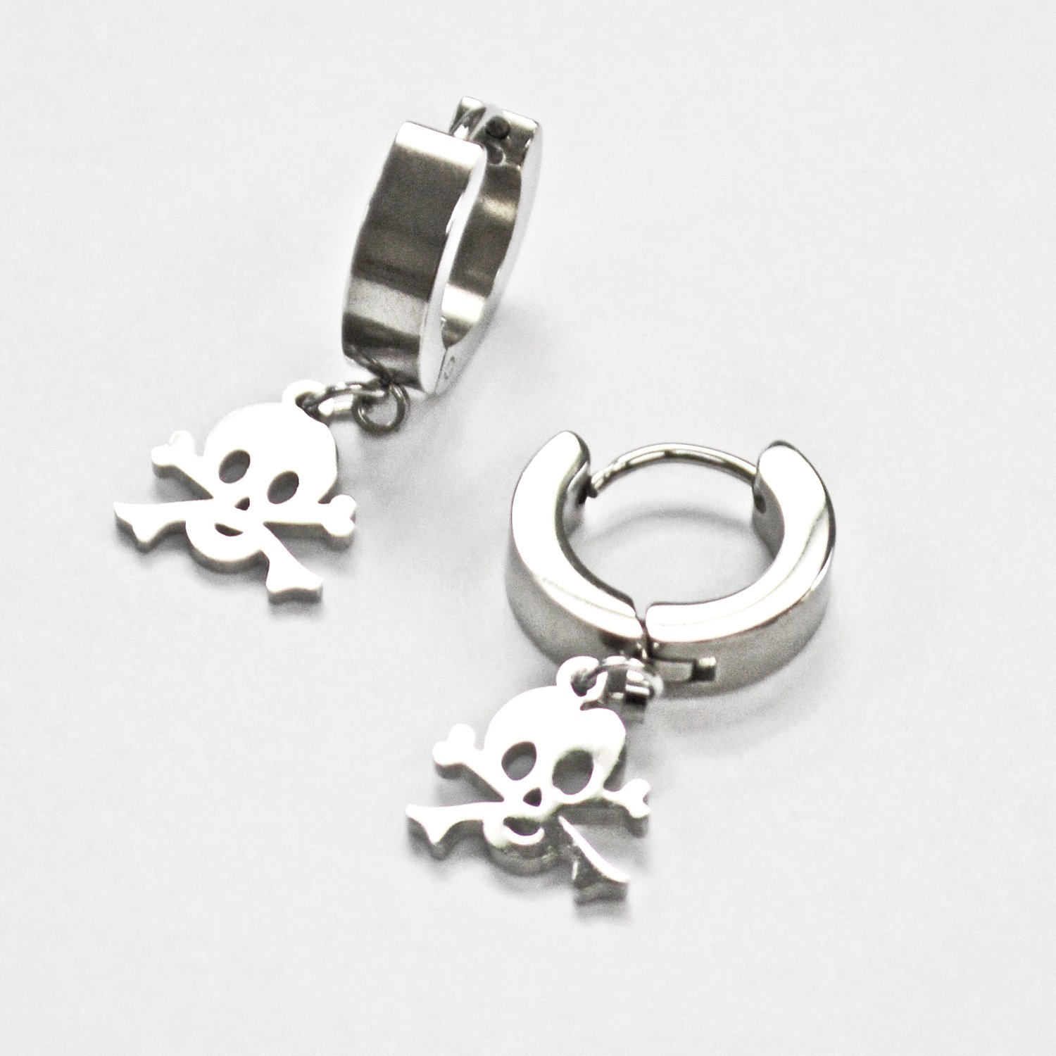 Cross Bone Skull Huggies Earring 83-628S