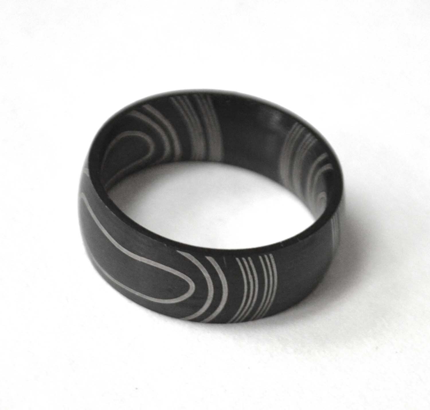 Black Plated Stainless Steel Ring  81-1486
