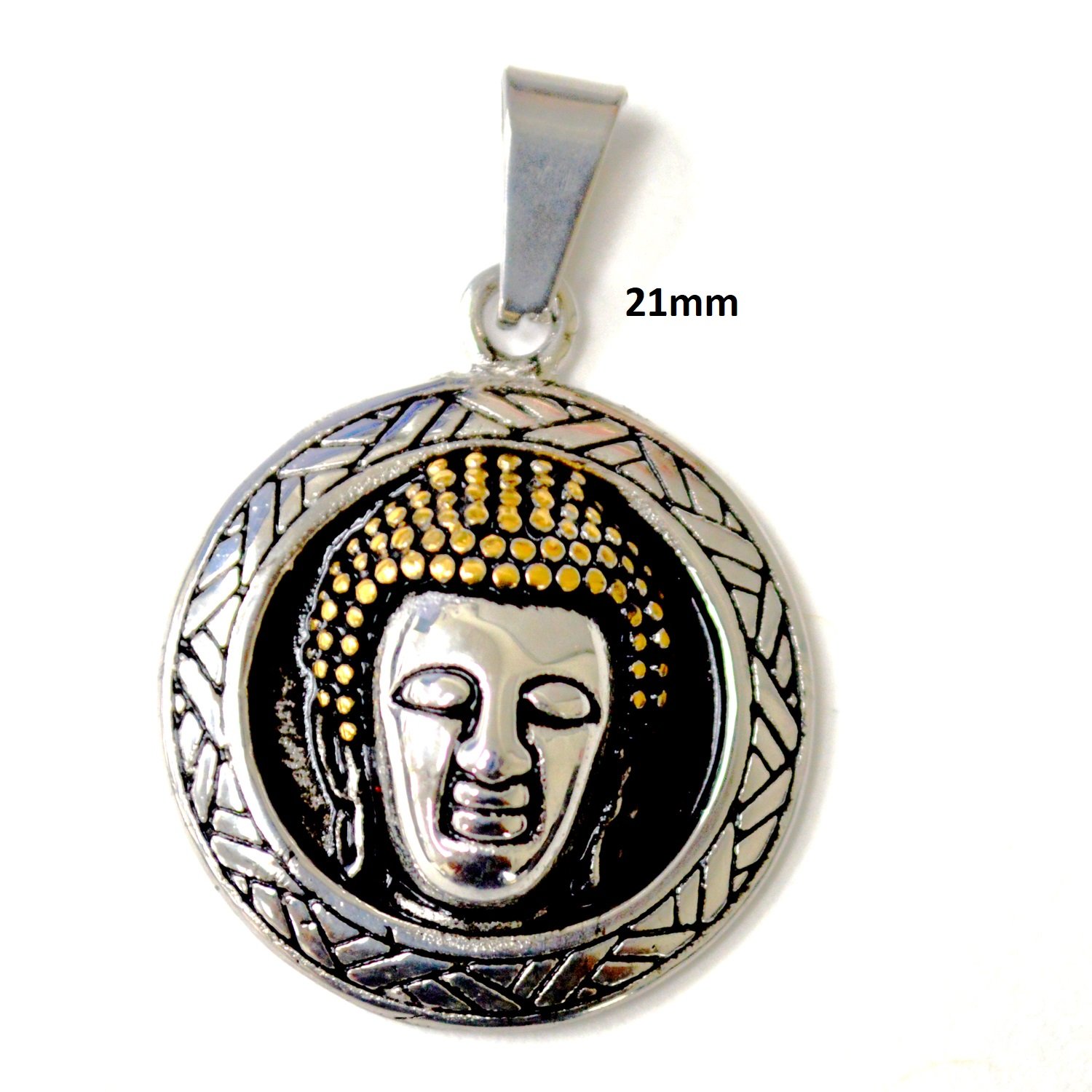Buddha 2 Tone Gold Stainless Steel Pendant 86-2112-2T