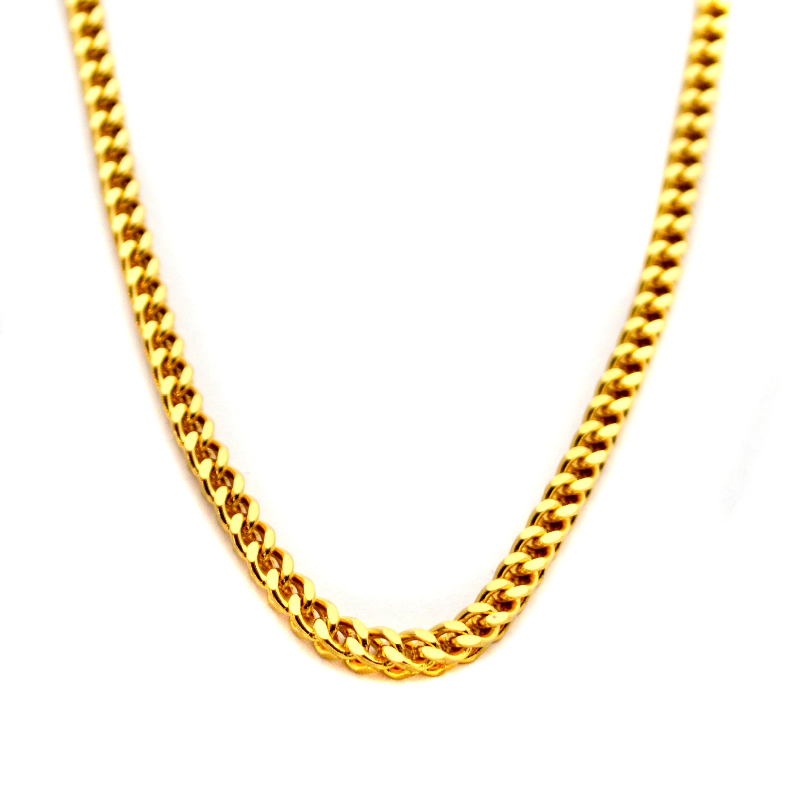 2mm Franco Gold IP Plate Chain 85-215G-2