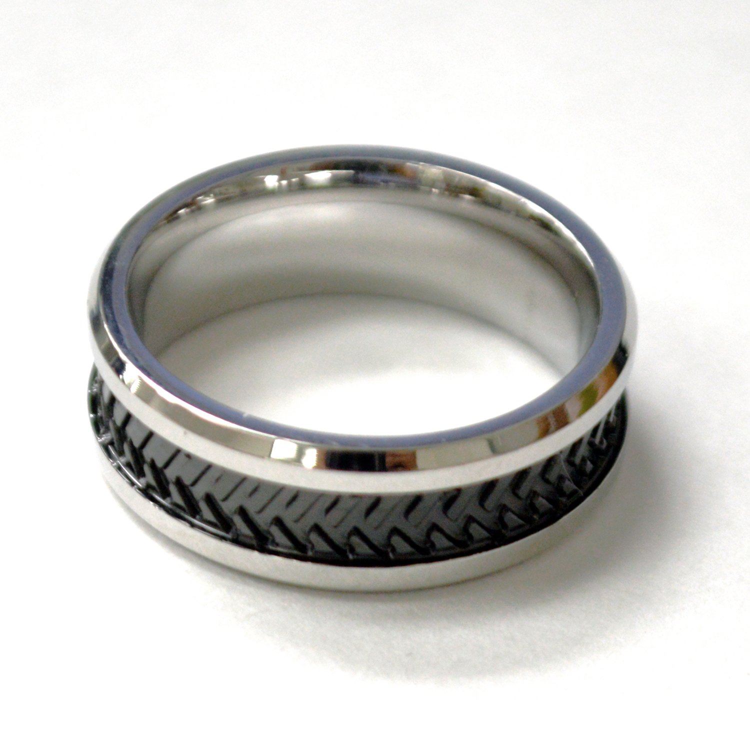 2 Tone Black Stainless Steel Ring 81-1684