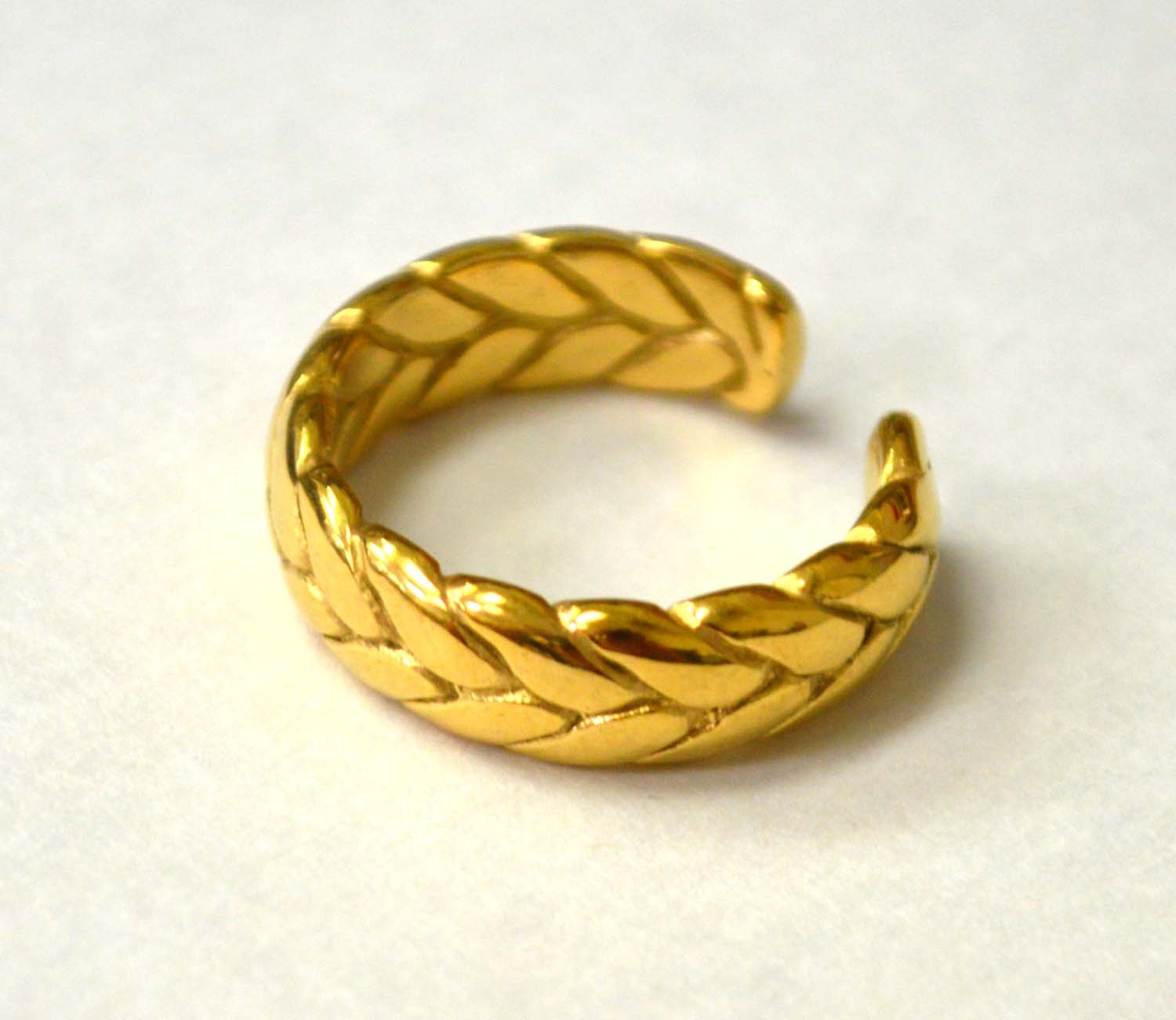 Braided Design Gold Plated Ring 81-1462G