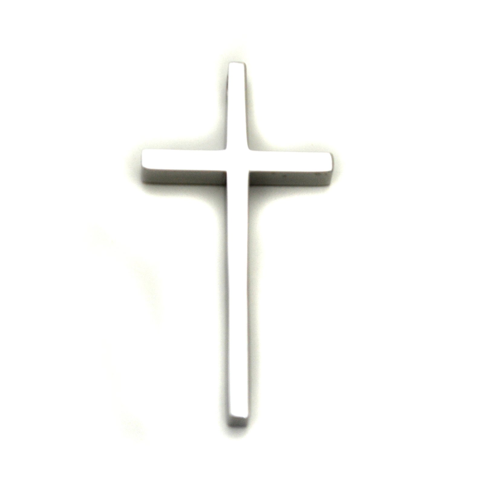 Cross Pendant Stainless Steel (24x42mm)