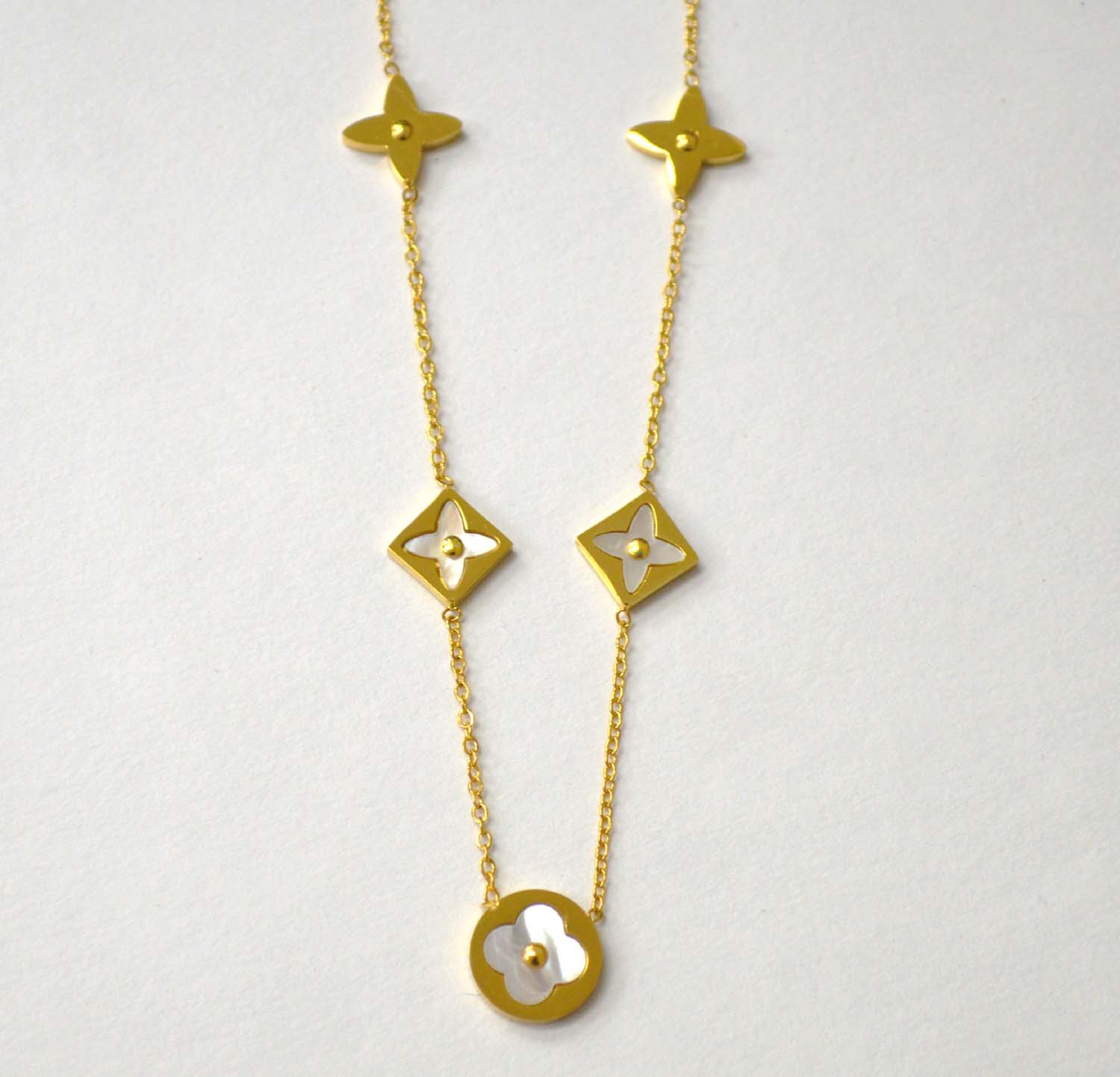 Designer Inspired Gold IP Plated Necklace 85-260