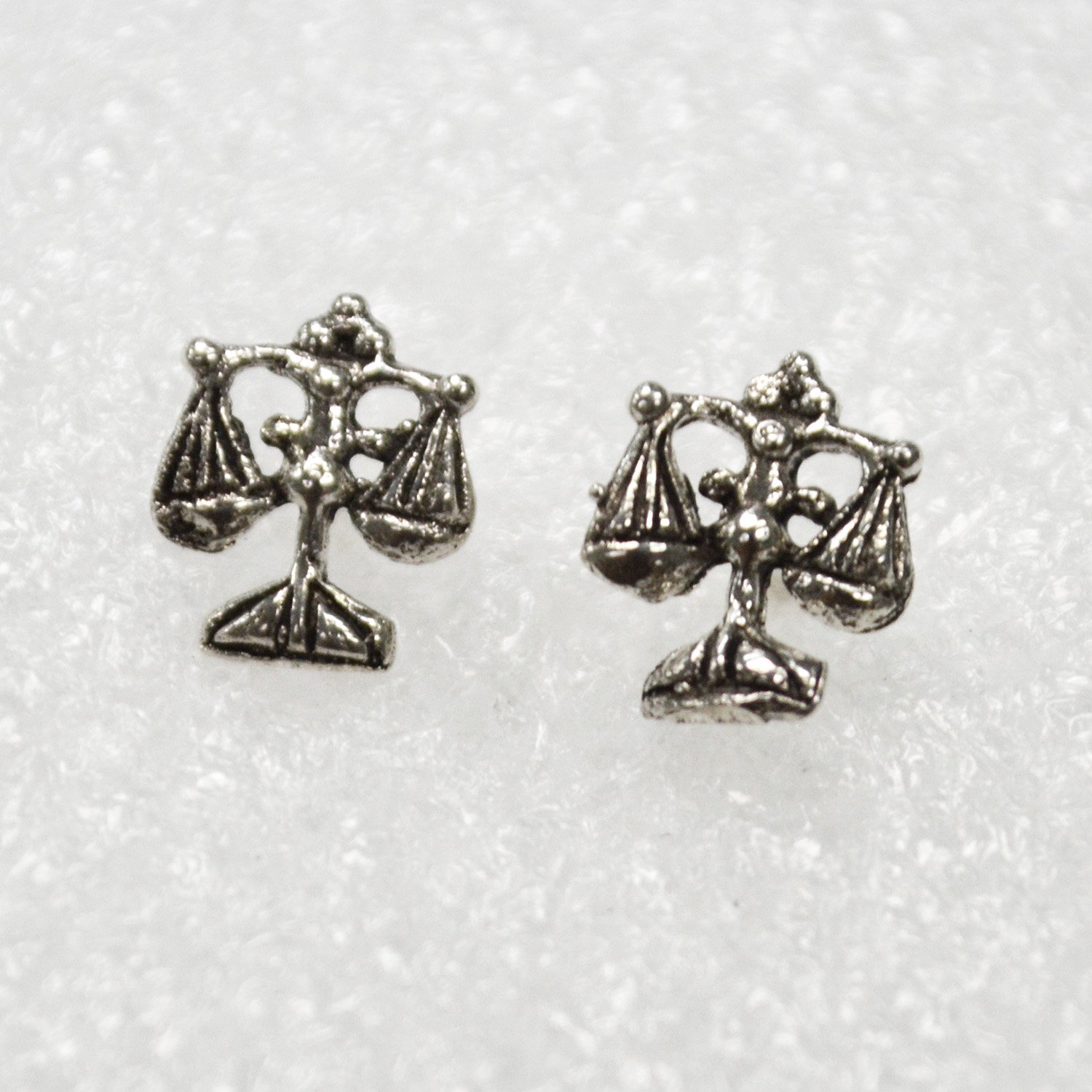 Libra Scale Stud Earring Sterling Silver 53-5231