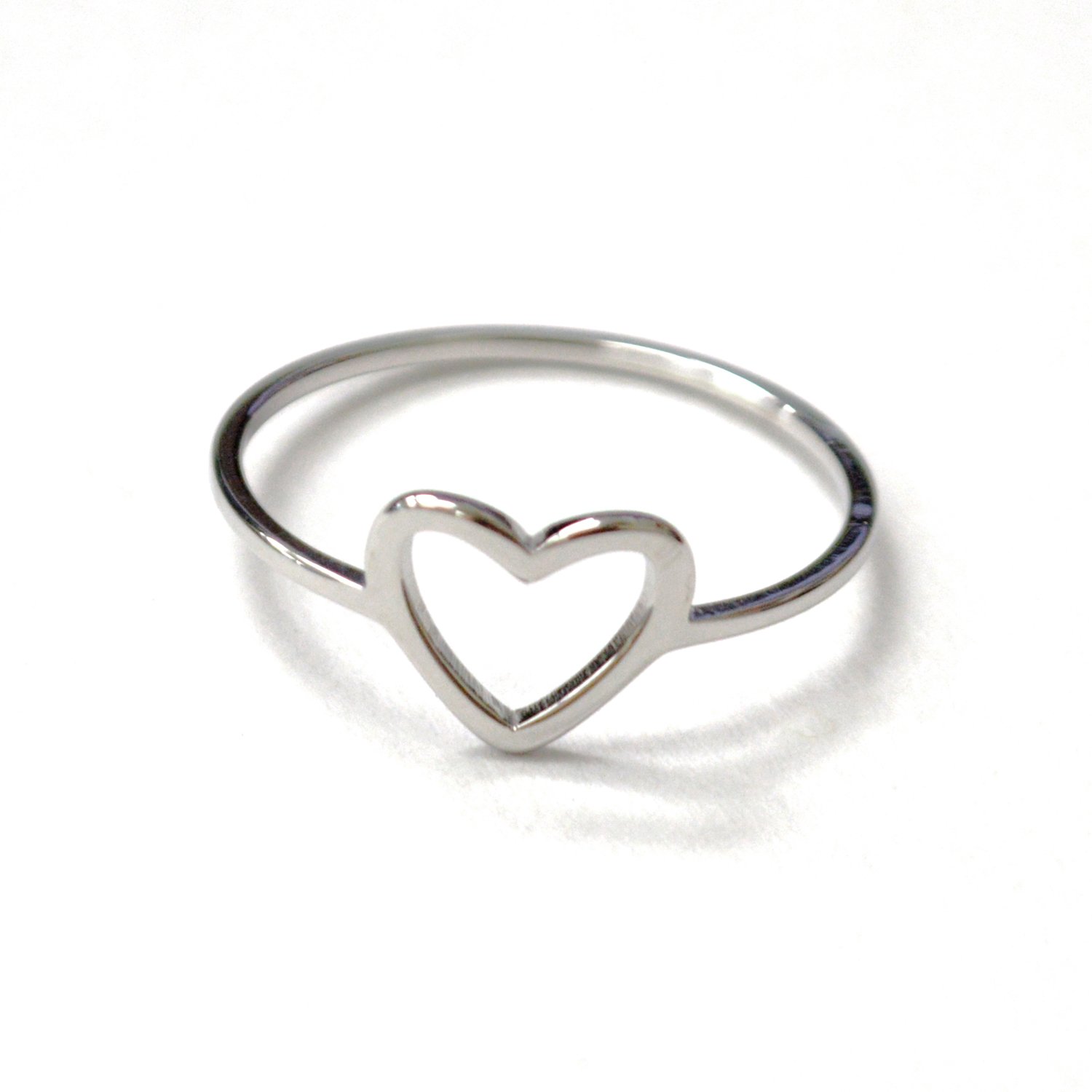Cut Out Heart Stainless Steel Ring 81-1771S