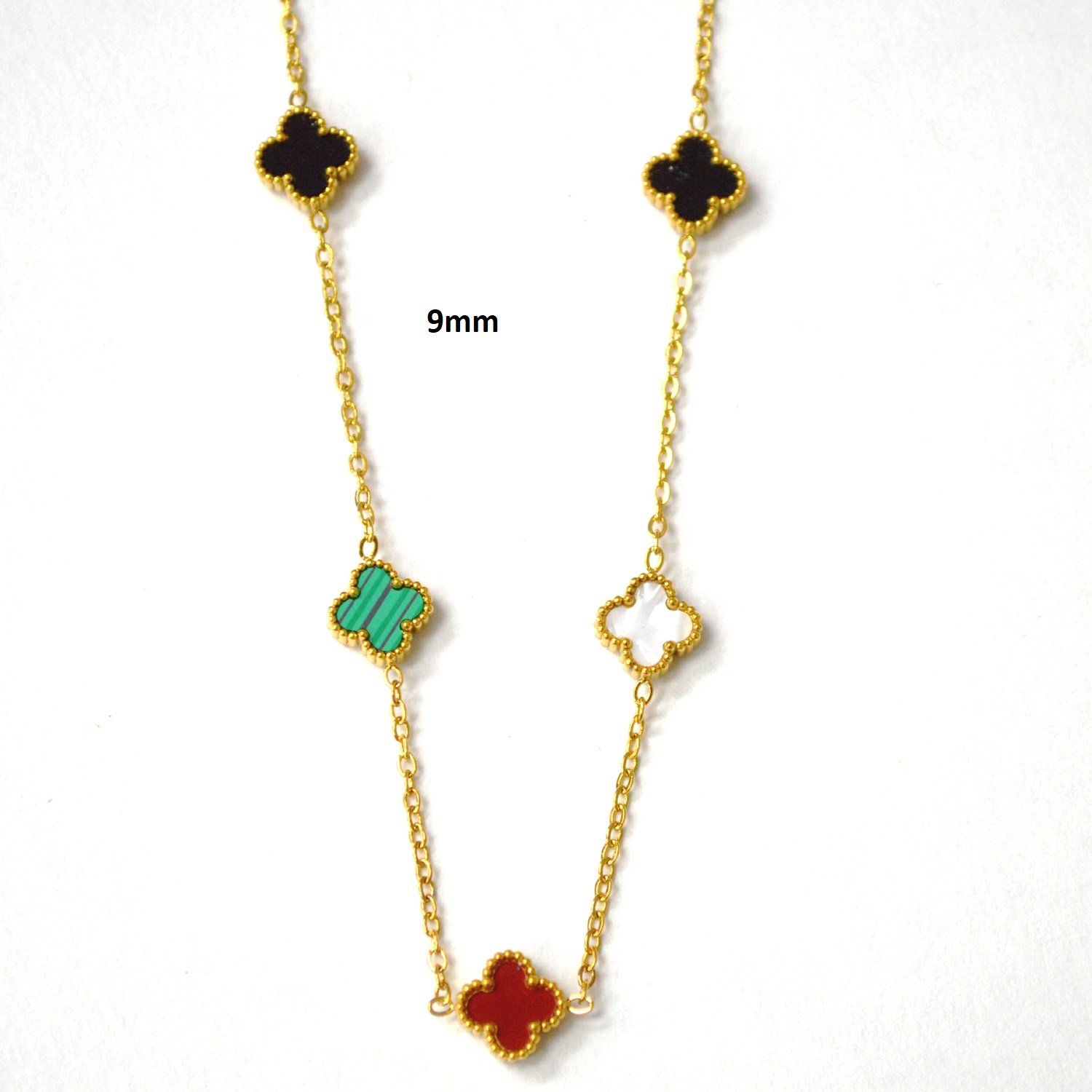Designer's Inspired Gold IP Plated Necklace 85-304G-9-Multi