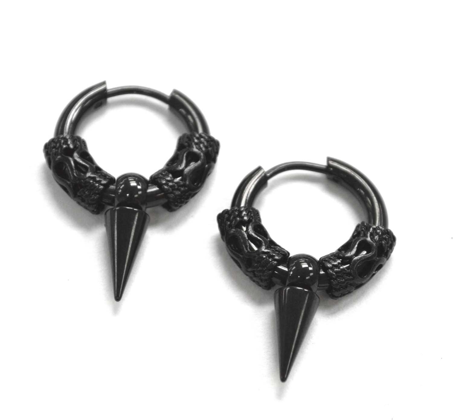 Hoops Earring Black Plated 83-831B