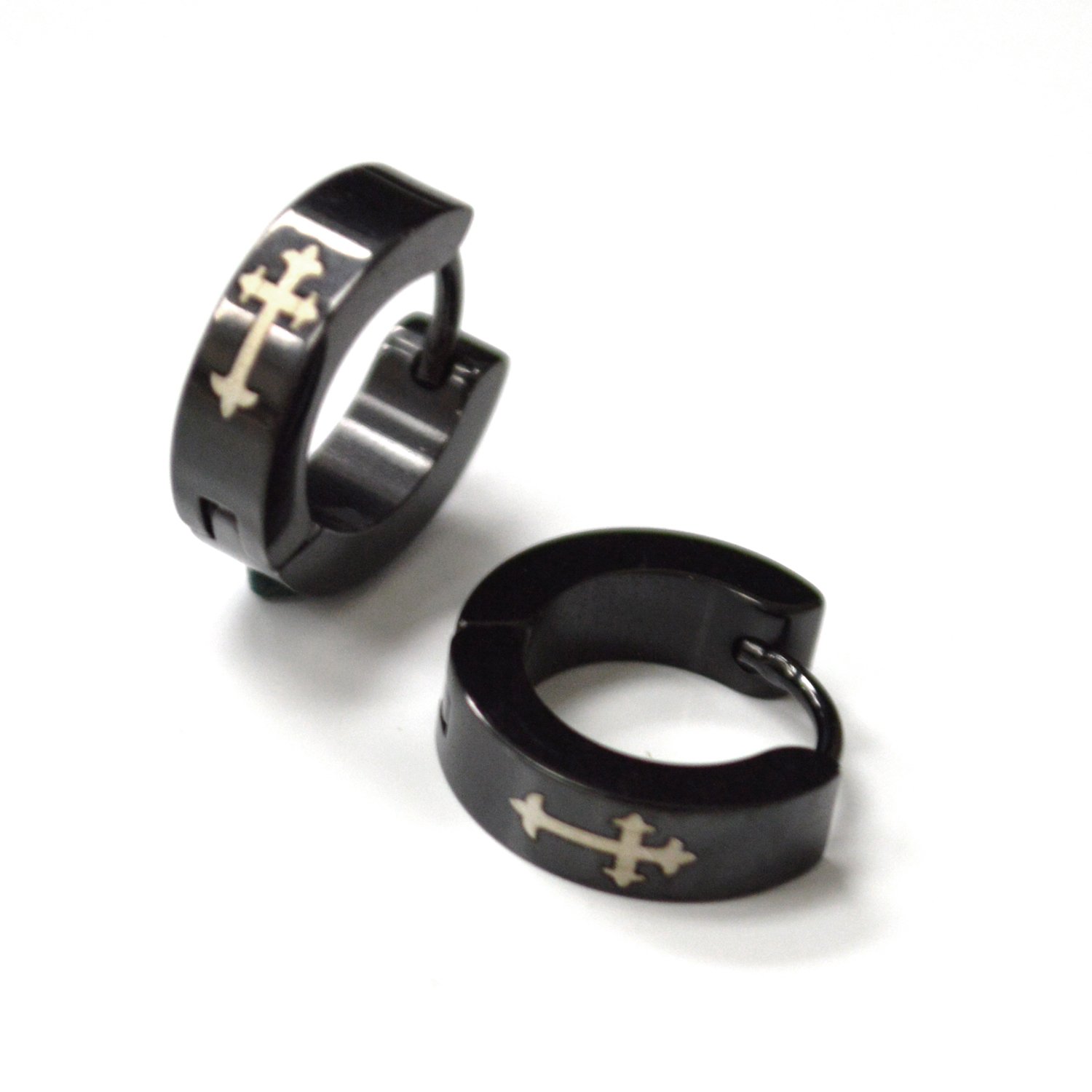 Cross Black Plated Huggies 83-446B