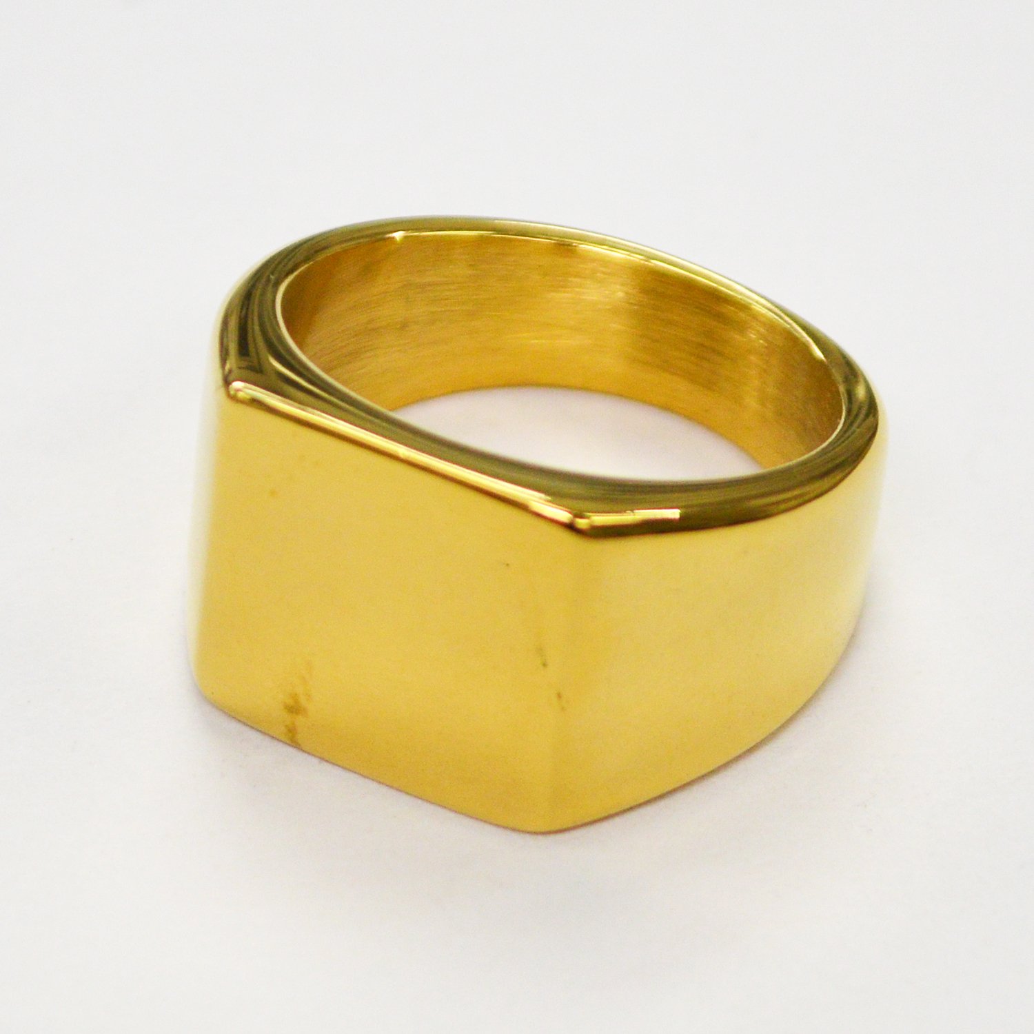 SIGNET GOLD IP PLATE RING (14x14mm) 81-1253G