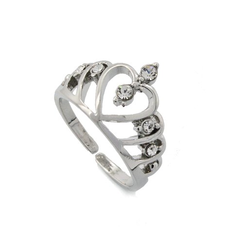 Adjustable Crown Brass Ring BTR-03