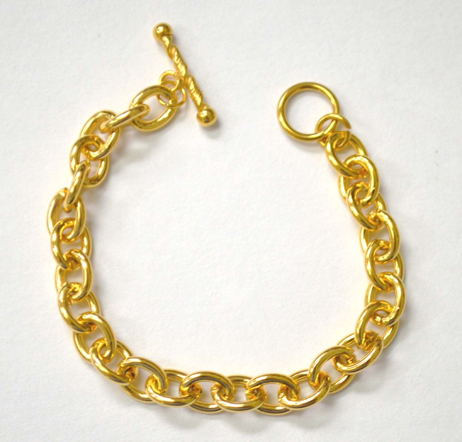 Gold Plated Oval Link with Toggle Clasps 84-1820-NH