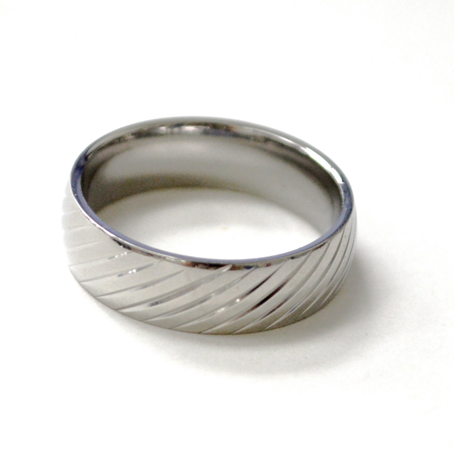 Textured Stainless Steel Ring 81-1728S