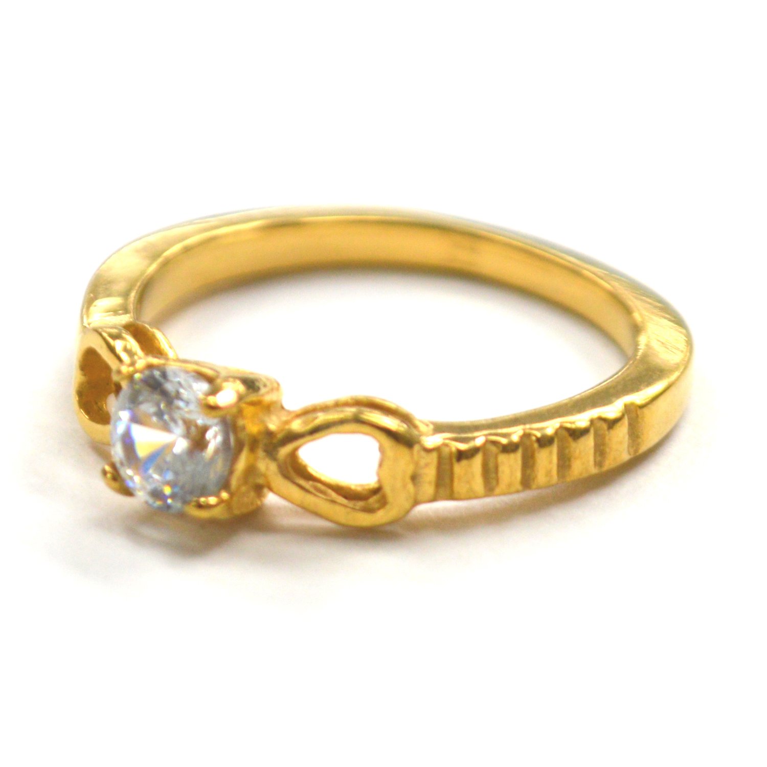 CZ Stone Gold IP Plated Ring 81-1197